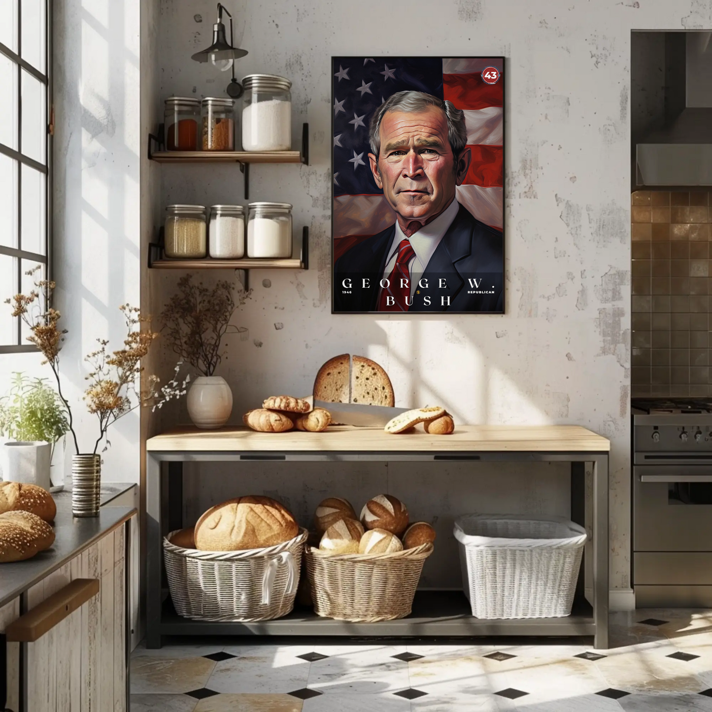 George W. Bush 43rd President Of The United States Portrait