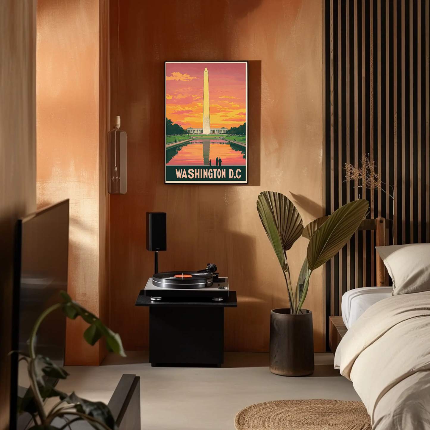 Washington D.C. Monument Sunset Poster