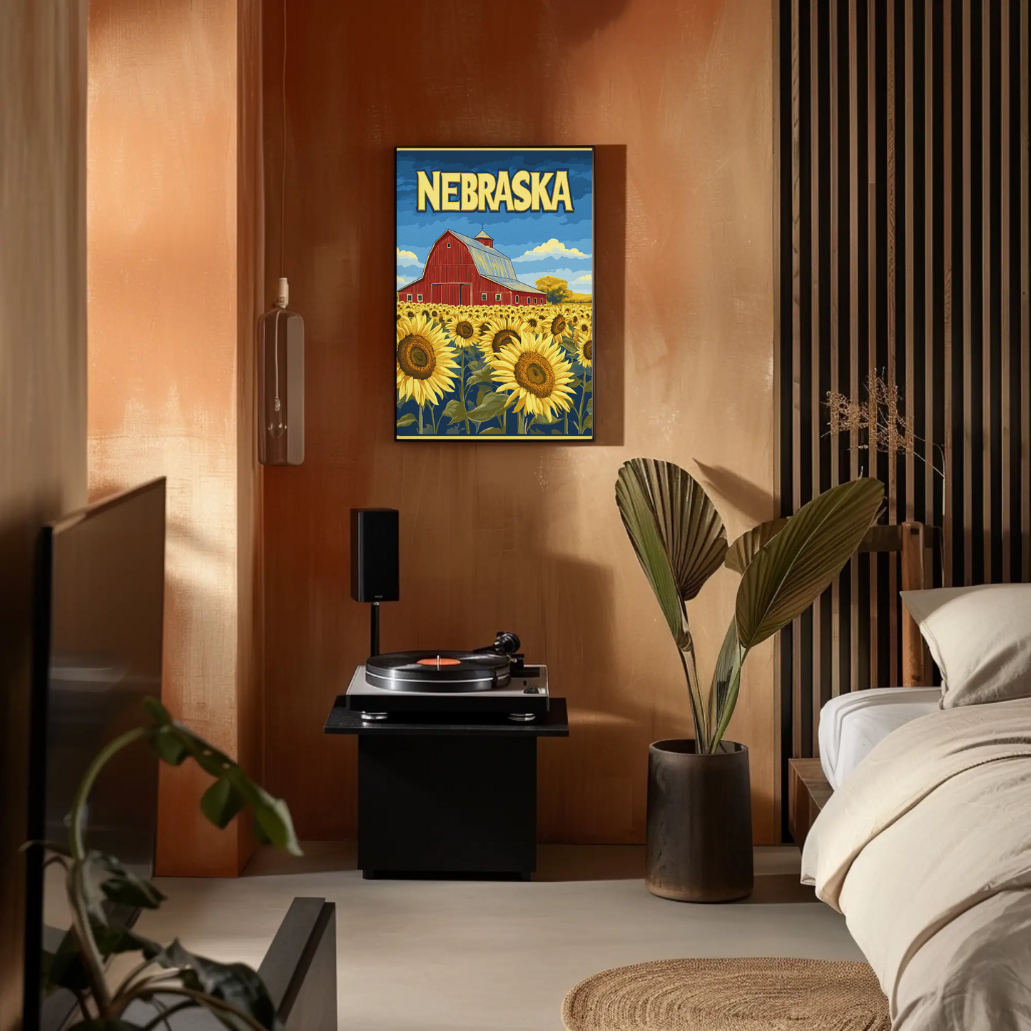 Nebraska Sunflower Fields Poster