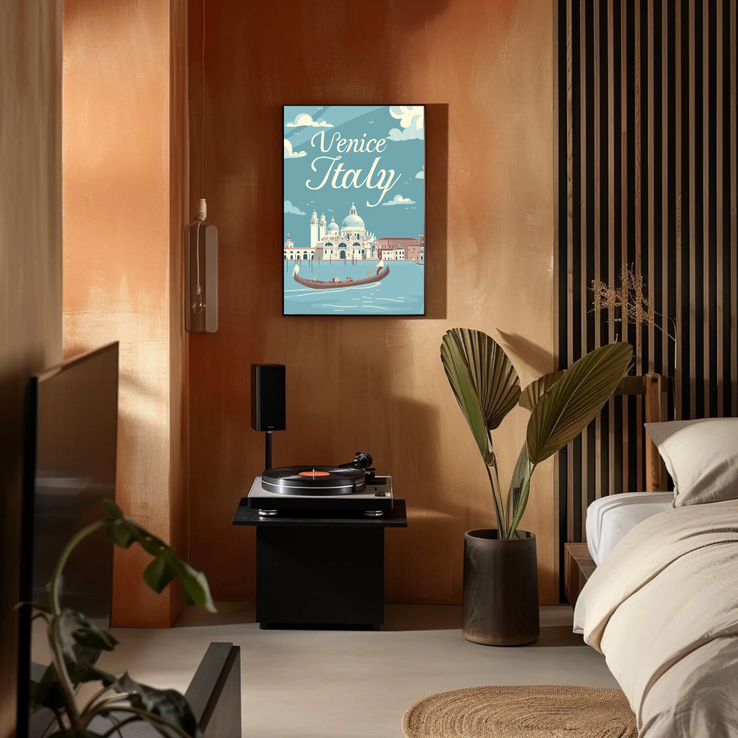 Venice, Italy - Gondola Vintage Style Poster