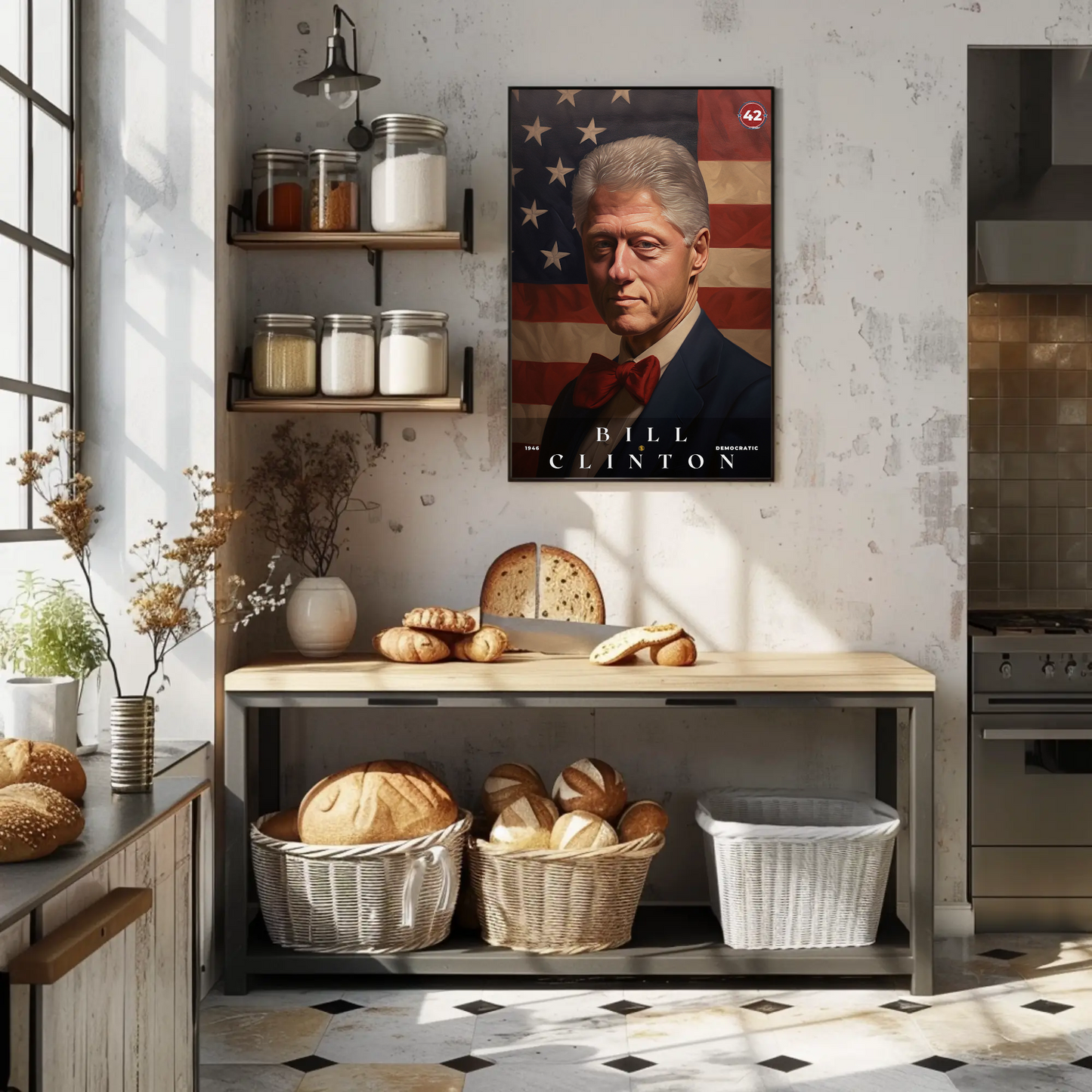 Bill Clinton 42nd President Of The United States Portrait