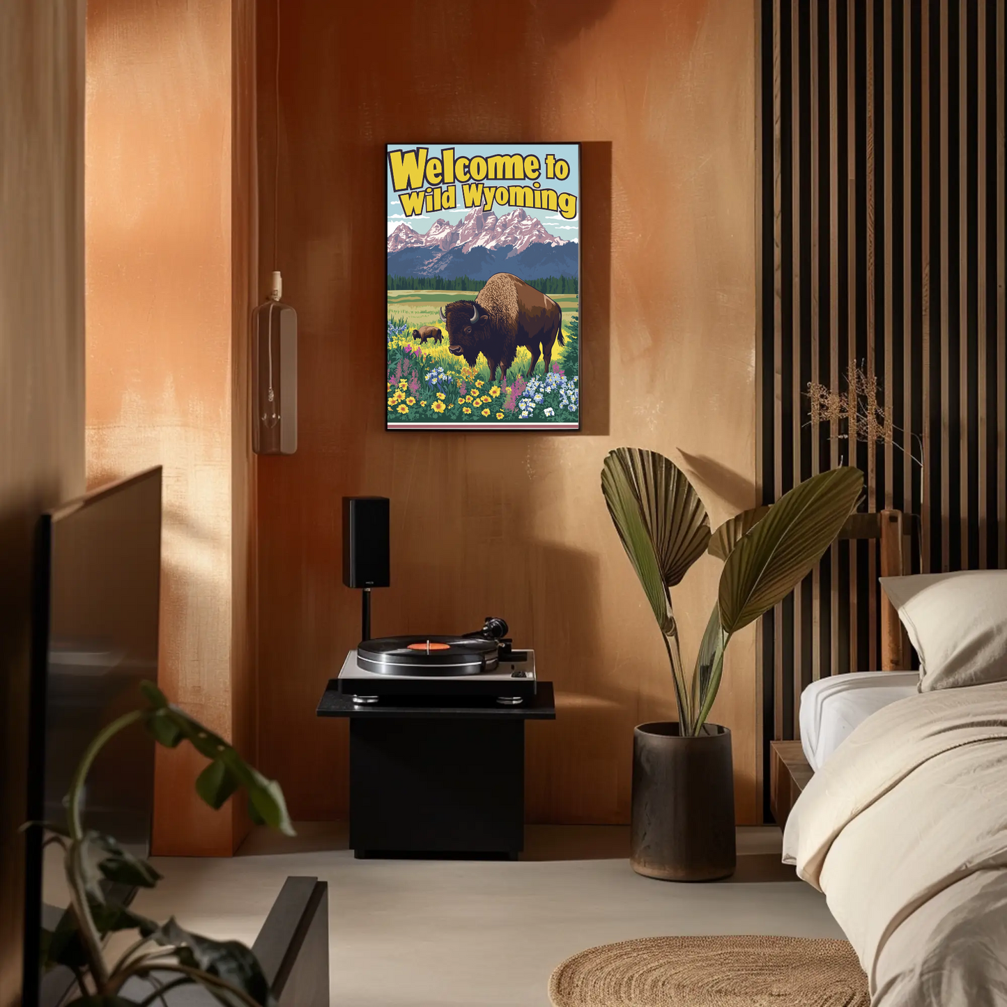Welcome to Wild Wyoming Vintage Poster