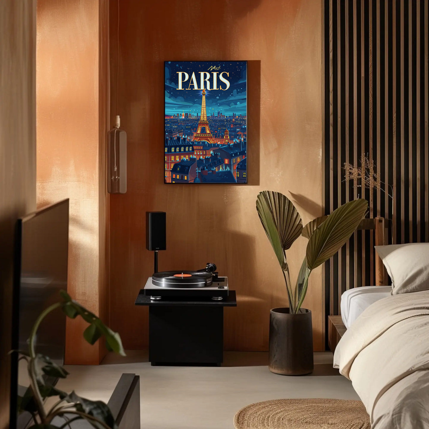 Paris Night Vintage Poster