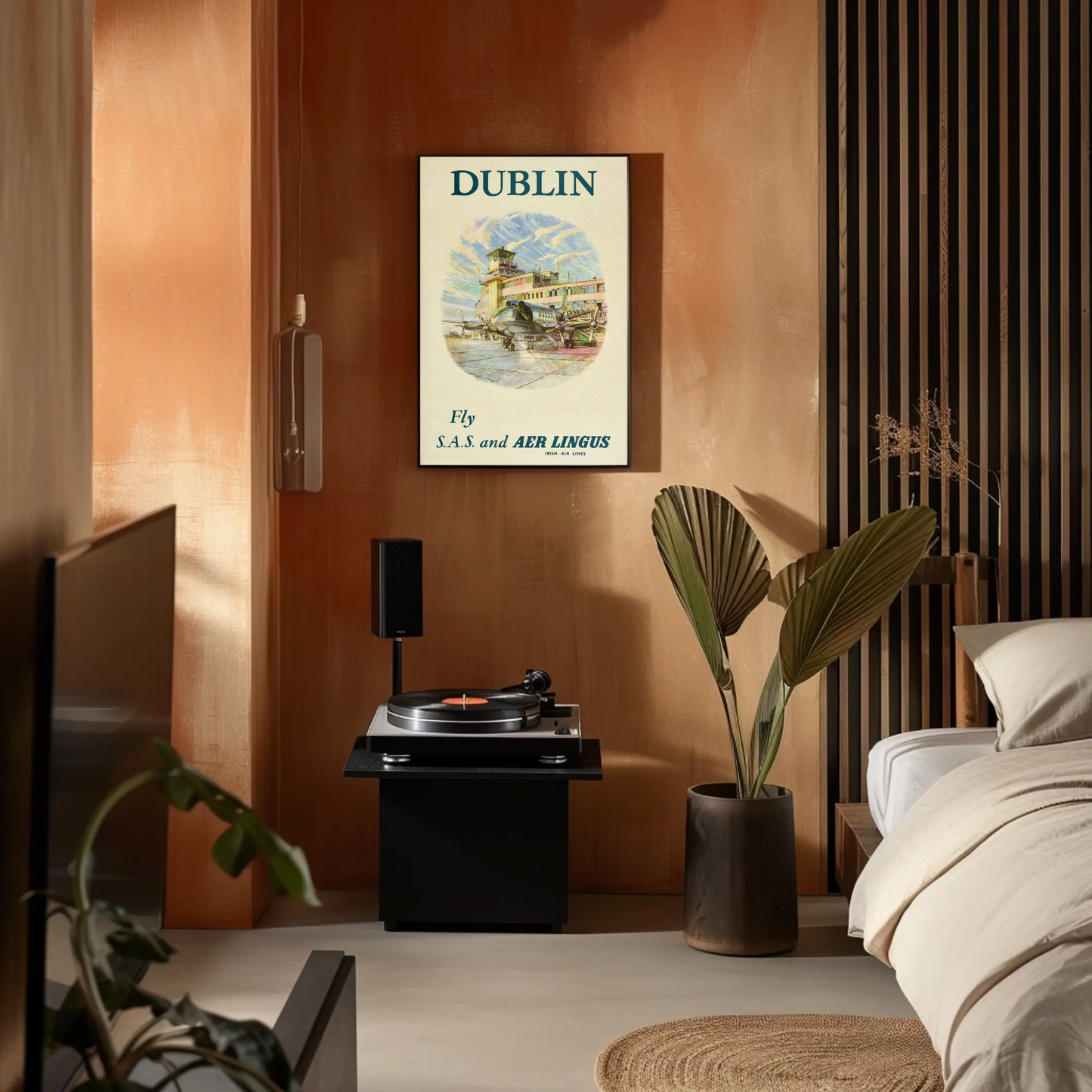 Vintage Poster - Dublin Aer Lingus Airport