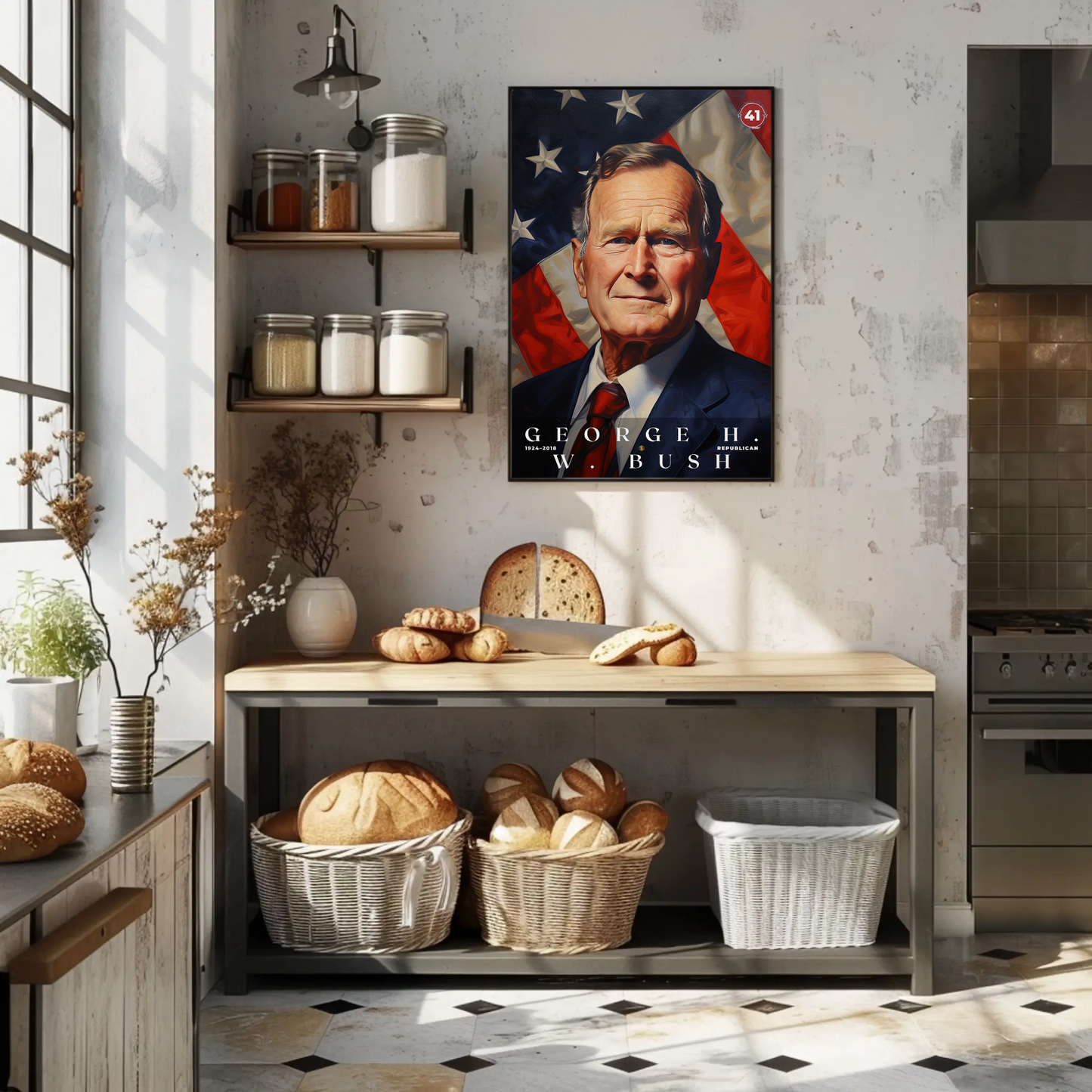 George Bush 41st President Of The United States Portrait