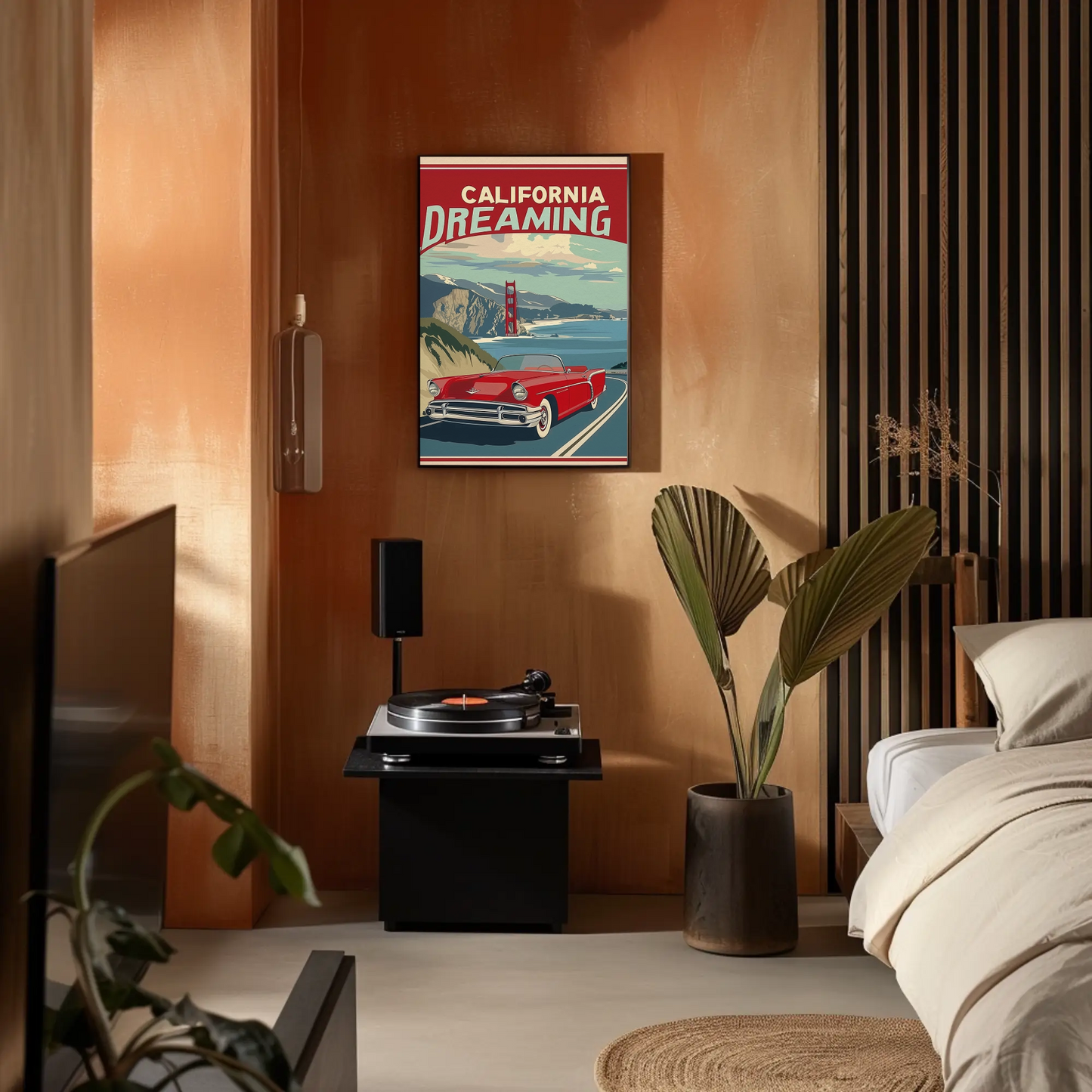 California Vintage Poster - Dreaming by the Coast