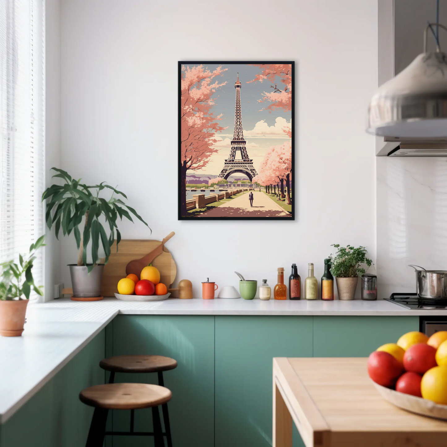 Paris – Eiffel Tower and Cherry Blossoms