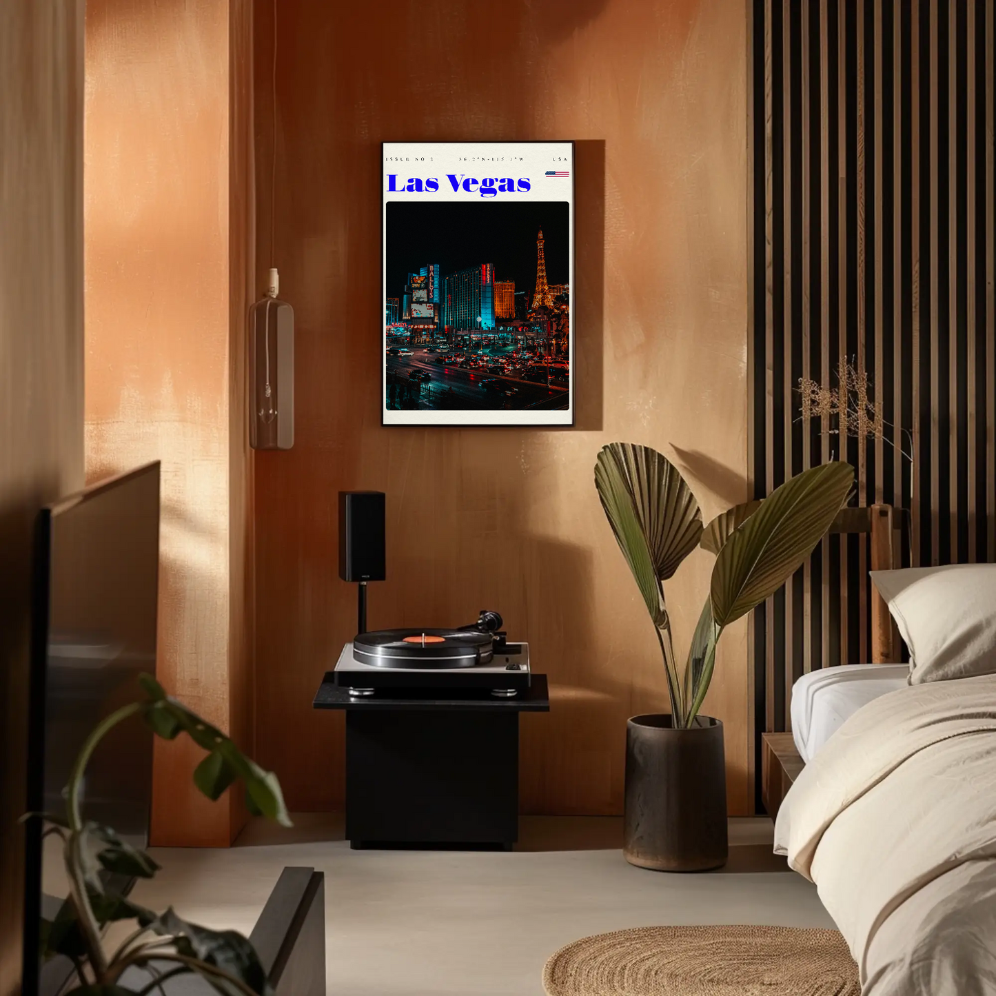 Vintage Poster Las Vegas Strip Night Lights