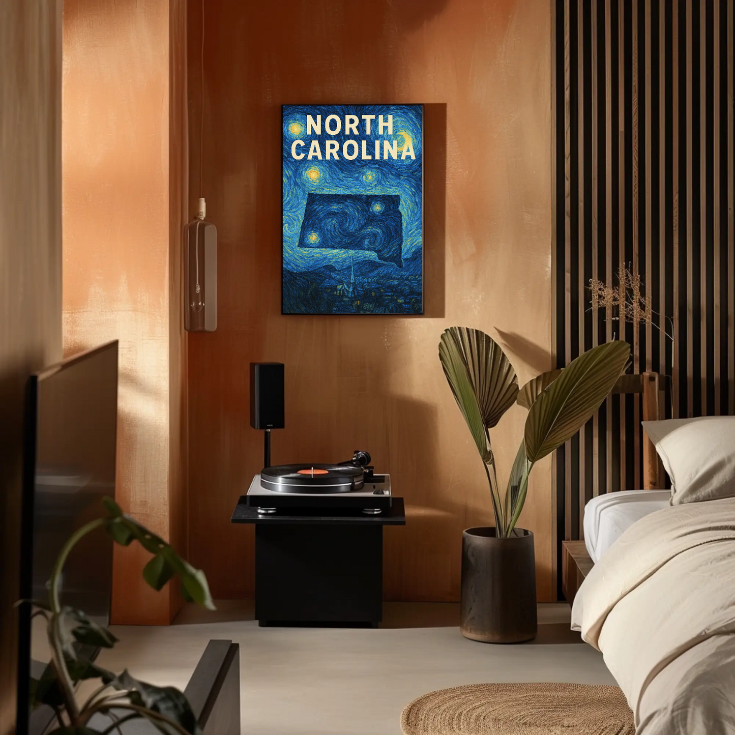 North Carolina Starry Night Poster