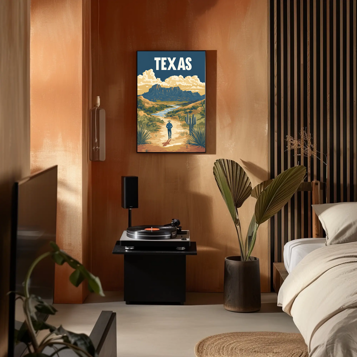 Texas Vintage Poster - Western Landscape