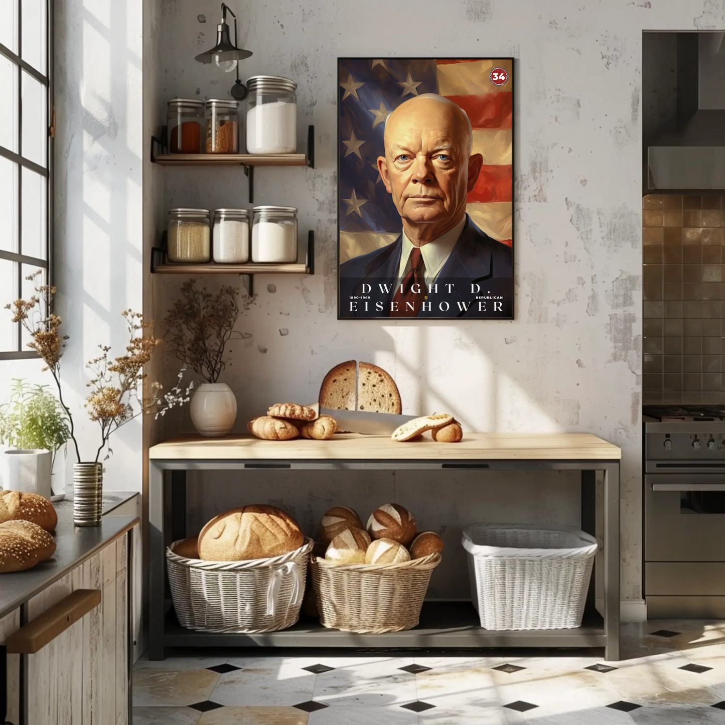Dwight Eisenhower 34th President Of The United States Portrait