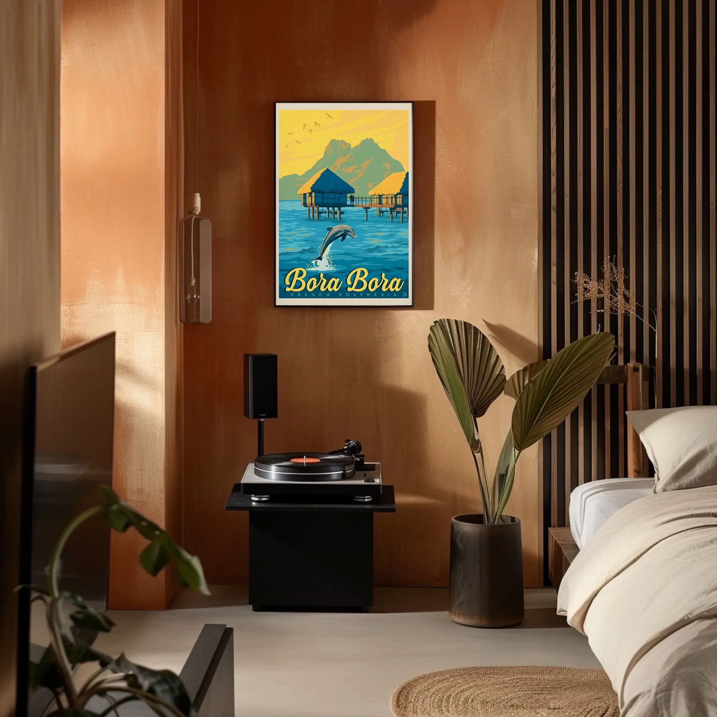 Vintage Poster Bora Bora French Polynesia