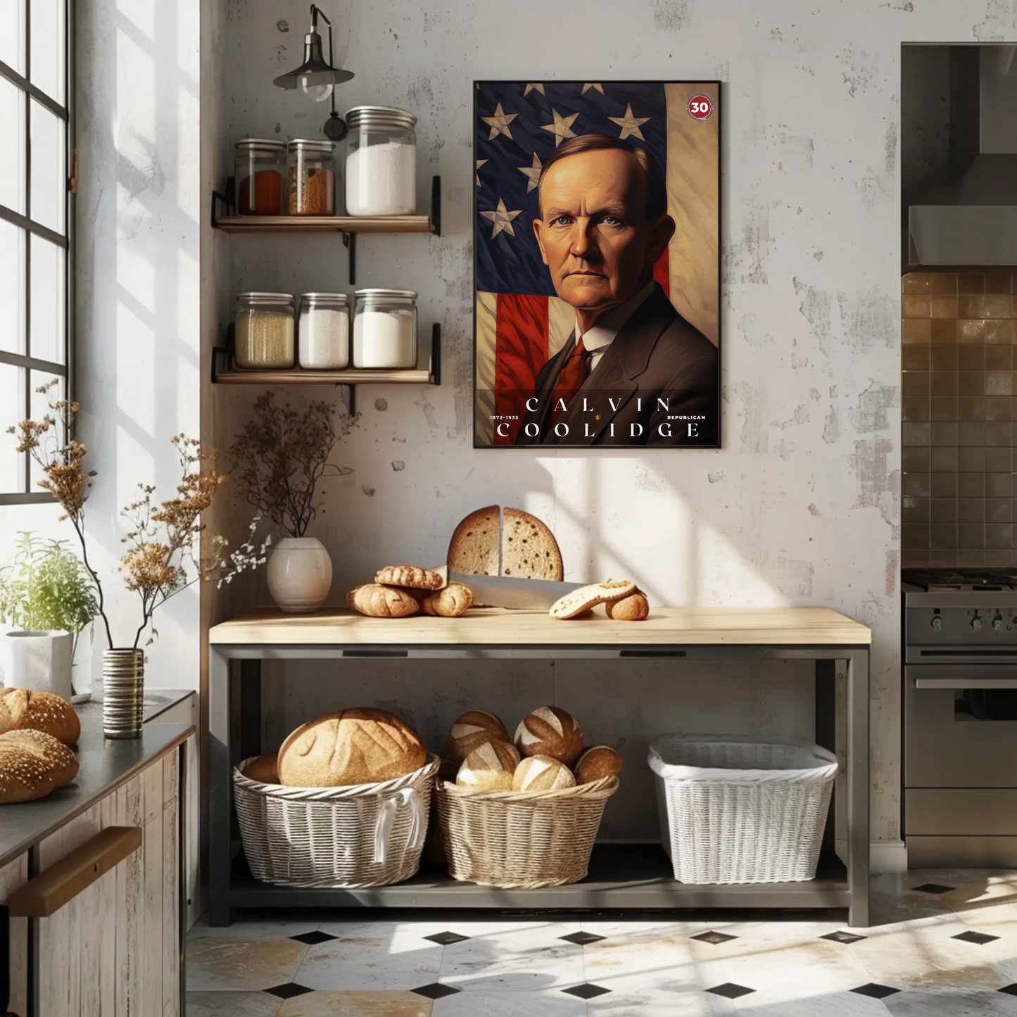 Calvin Coolidge 30th President Of The United States Portrait