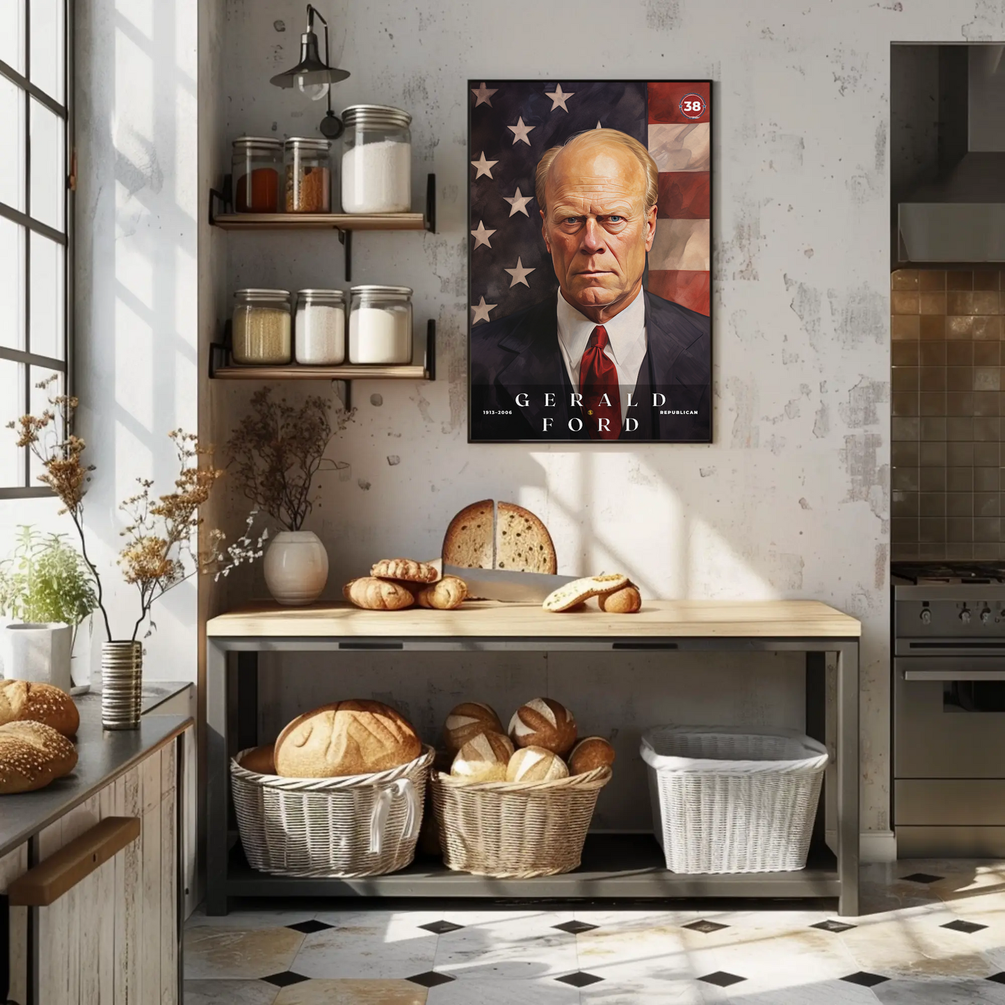 Gerald Ford 38th President Of The United States Portrait