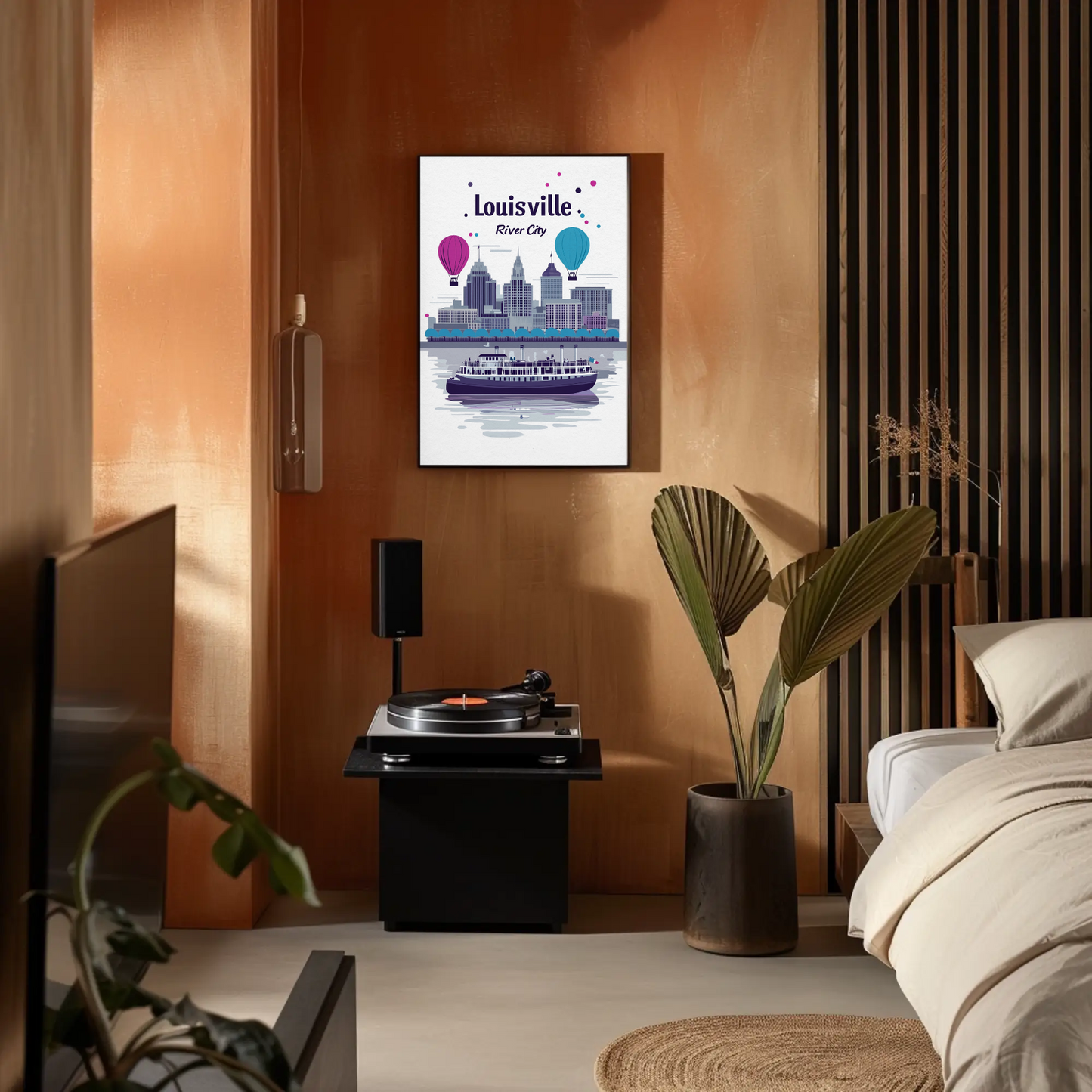 Louisville River City Vintage Poster