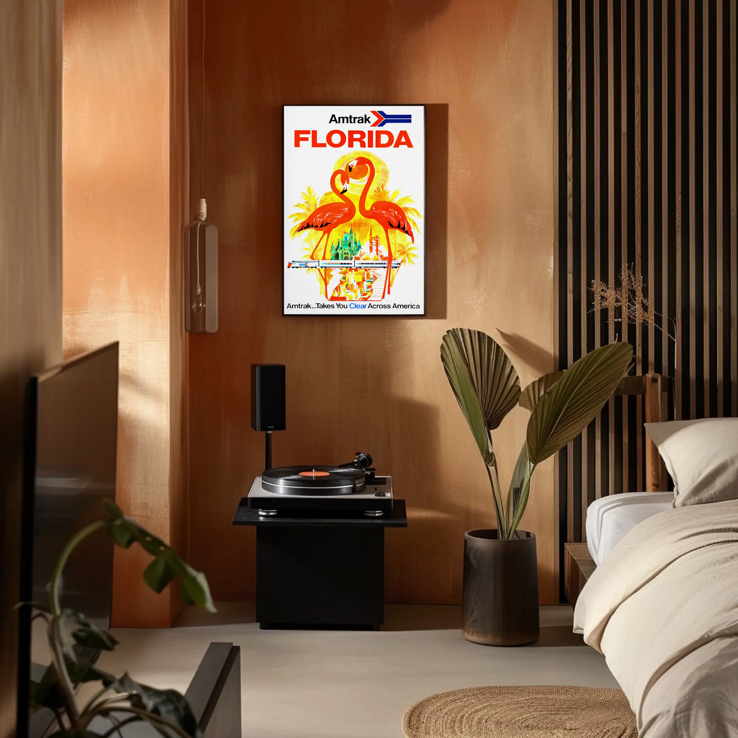 Amtrak Florida Vintage Poster