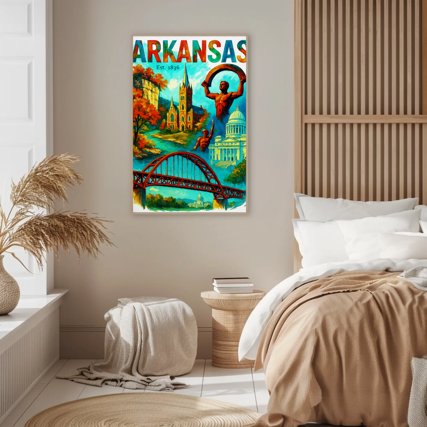 Arkansas Wall Art Vintage Travel Poster