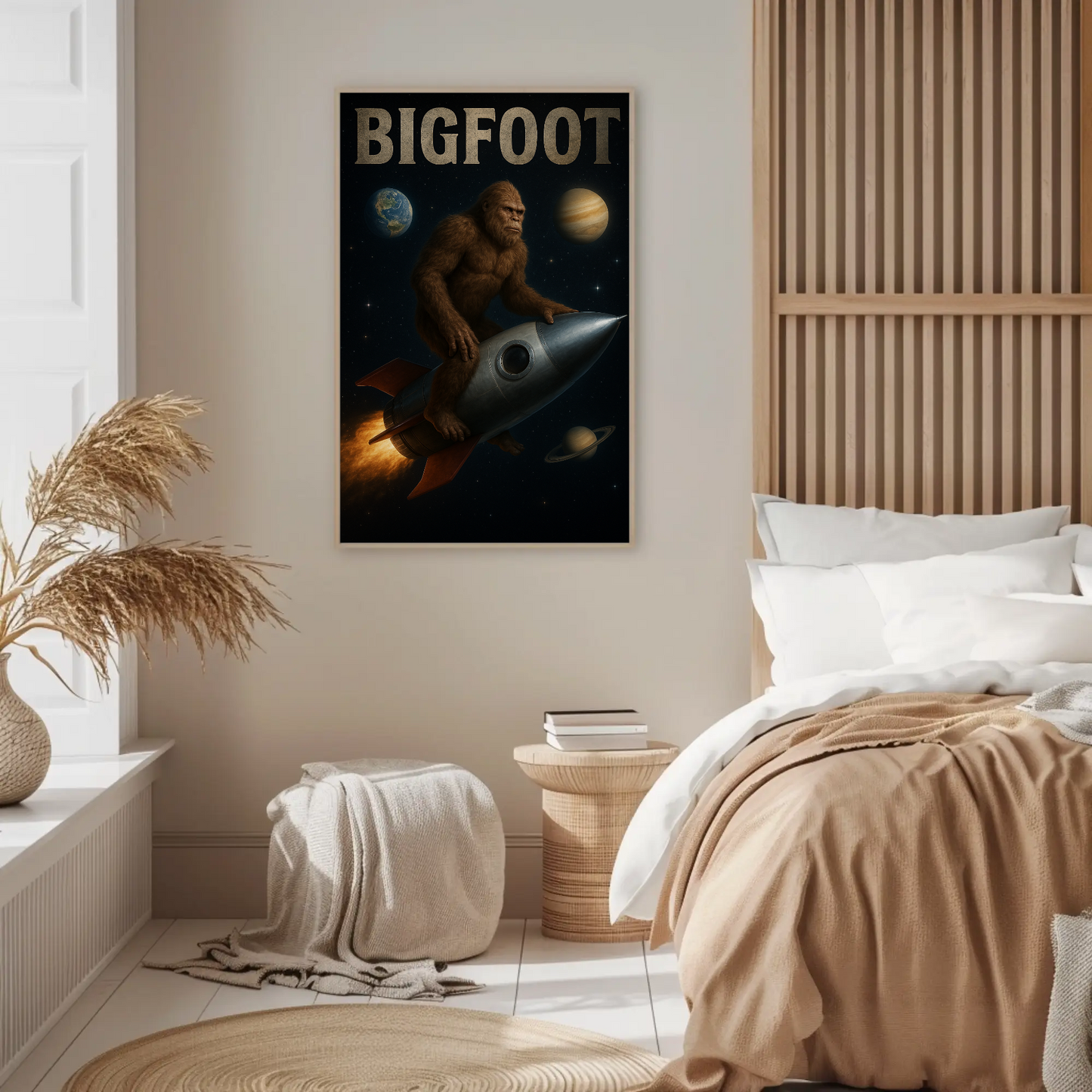 Vintage Poster Bigfoot Space Realism