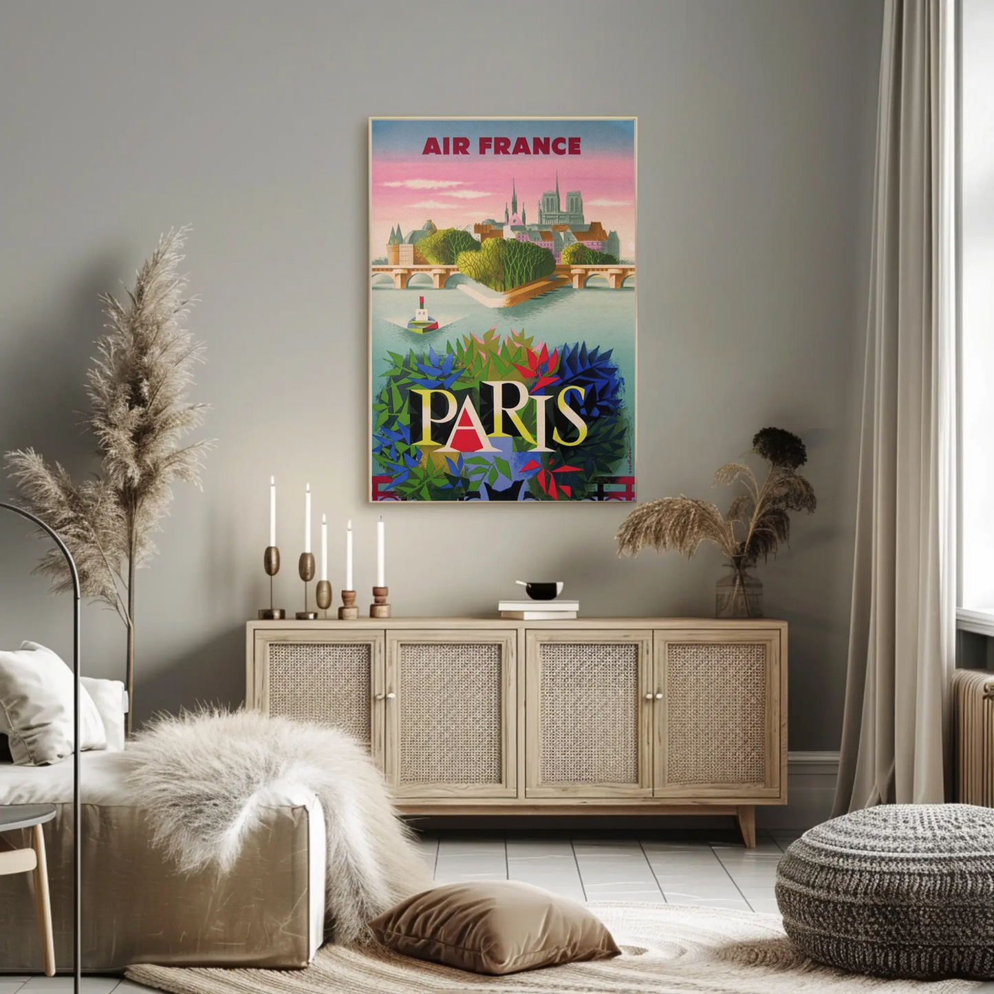 Air France Paris - Vintage Travel Poster