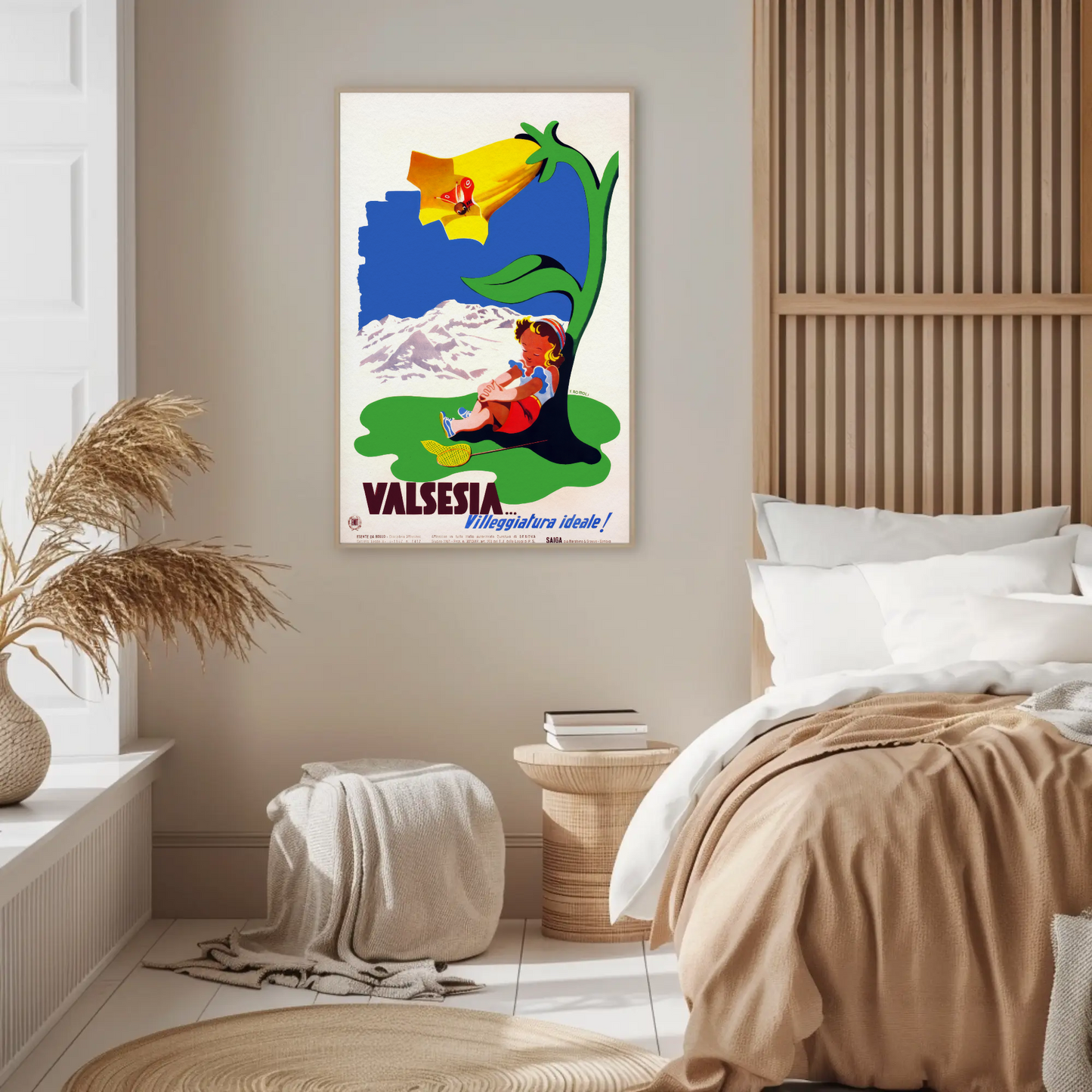 Valsesia Vintage Poster Ideal Vacation