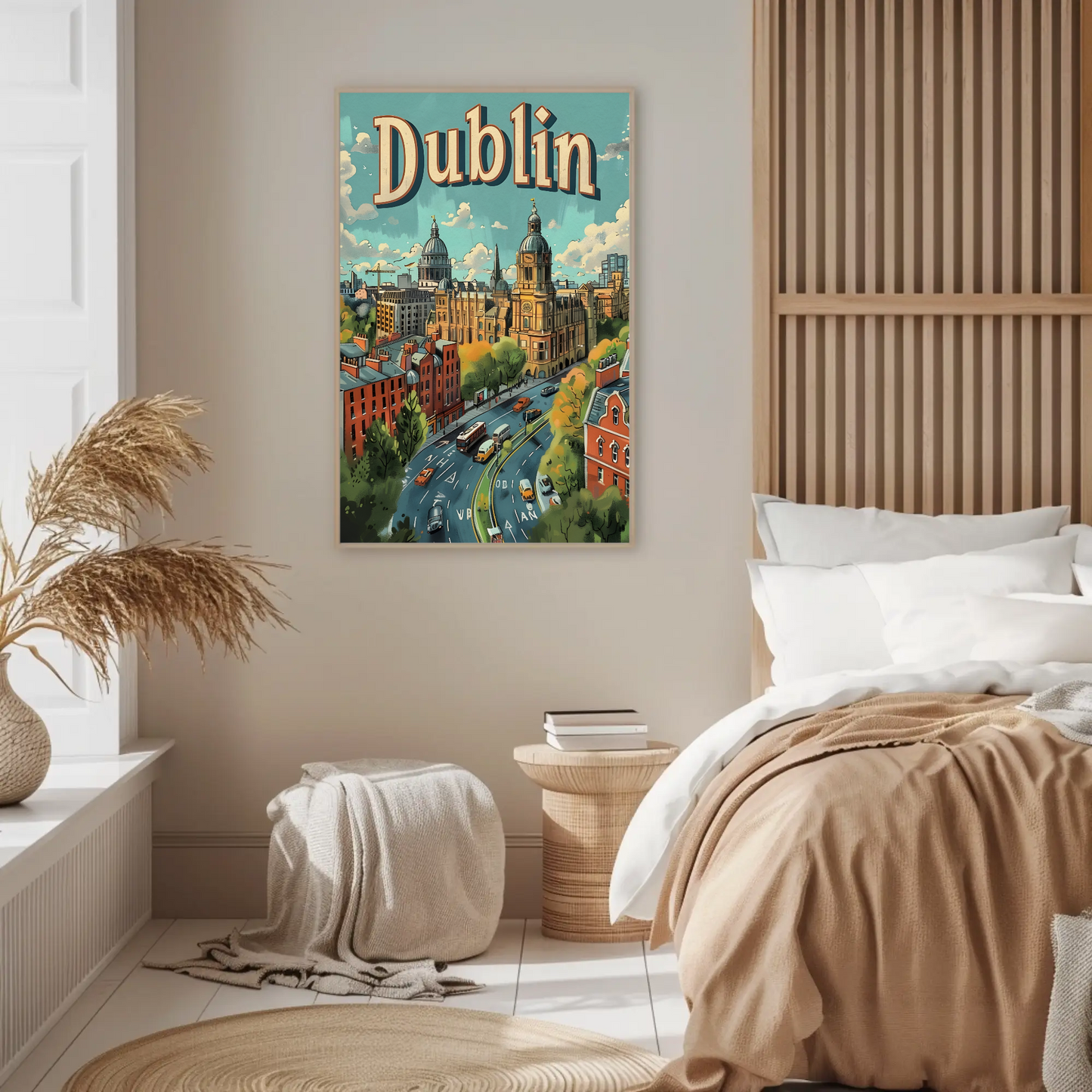 Vintage Poster - Dublin Skyline View