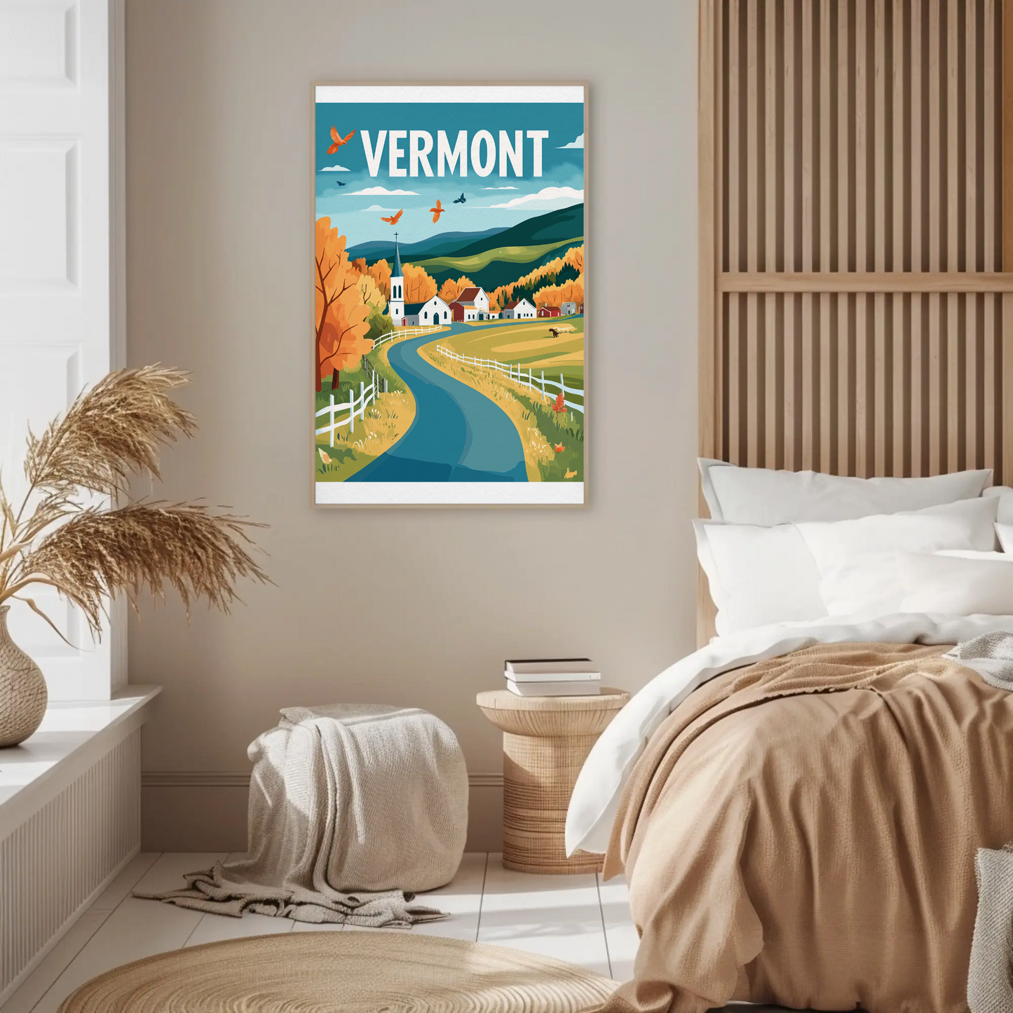Vermont Vintage Poster - Mountain Road