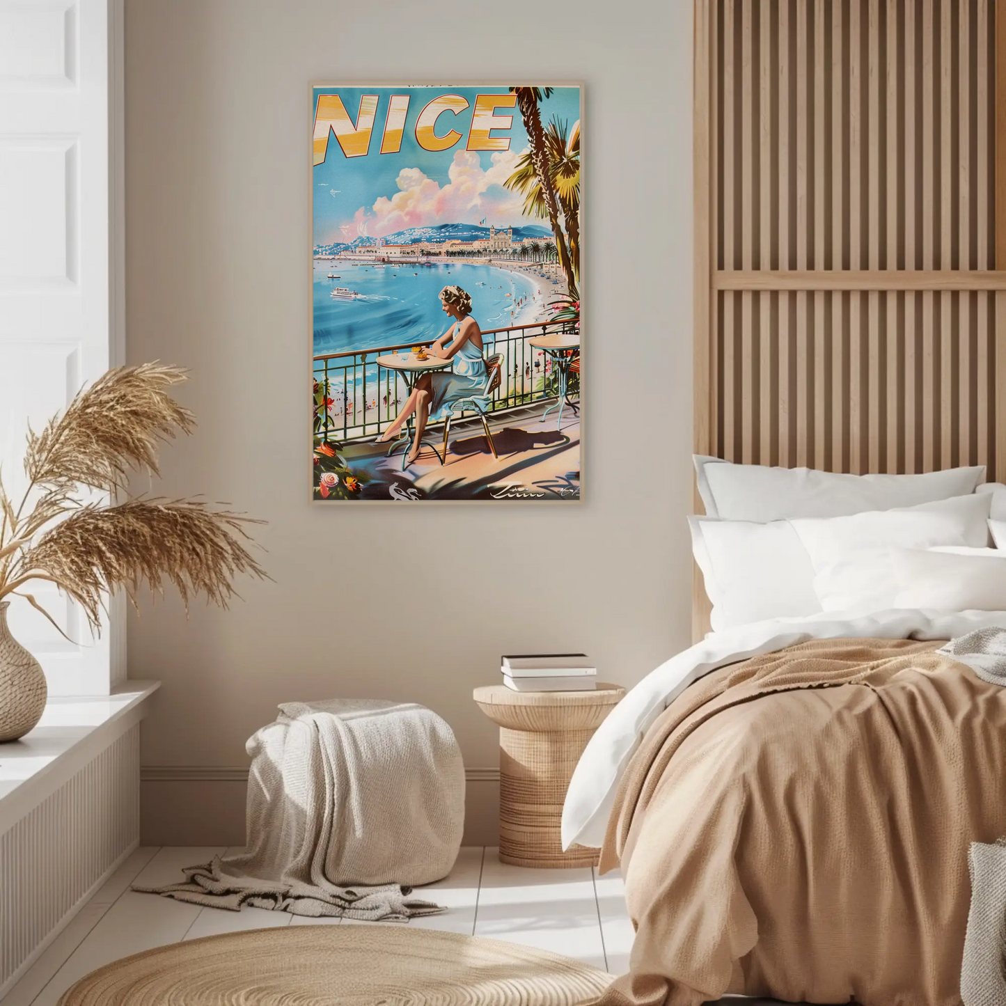 Vintage Travel Poster - Nice France Riviera
