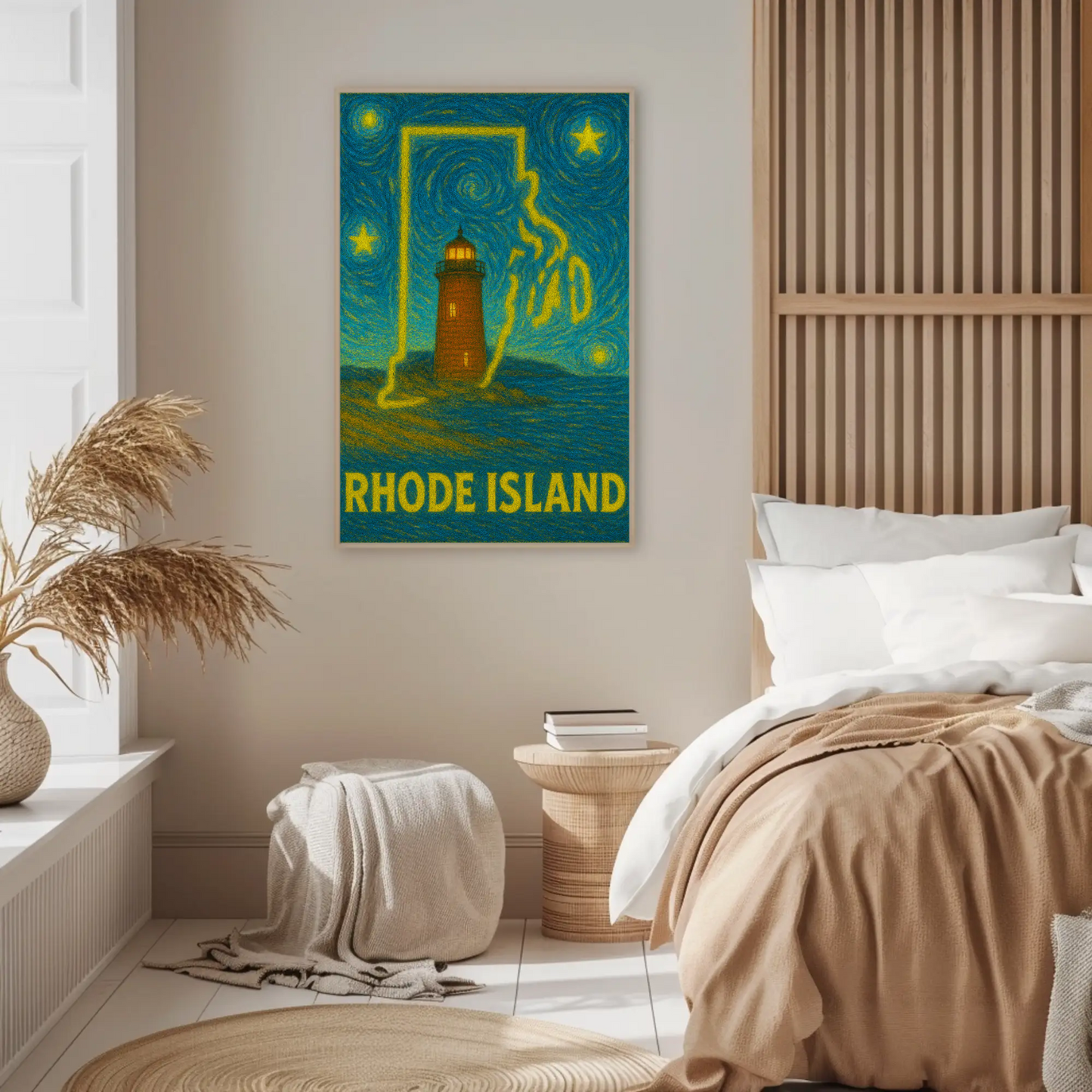 Rhode Island Starry Night Poster