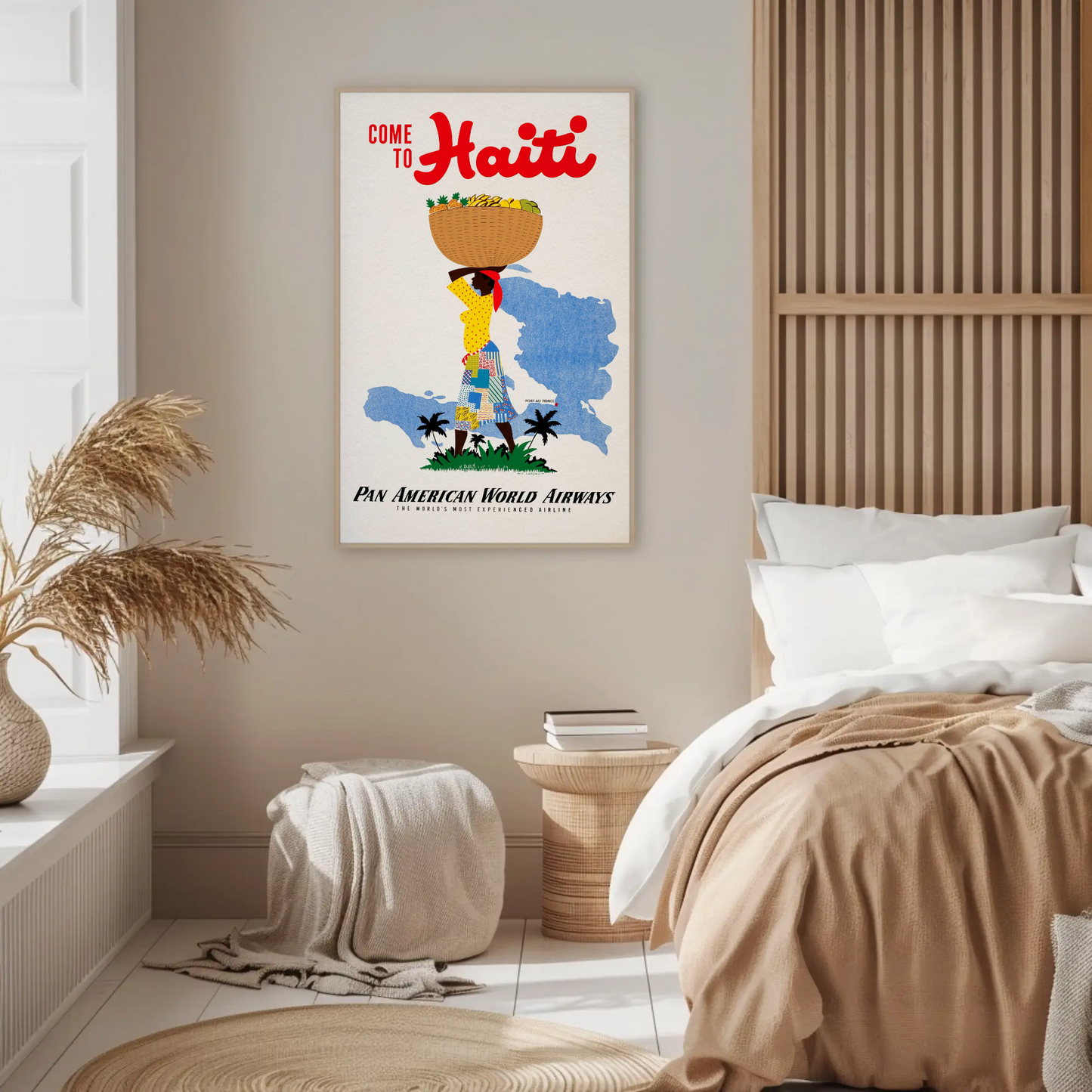 Haiti Fruit Basket Vintage Poster