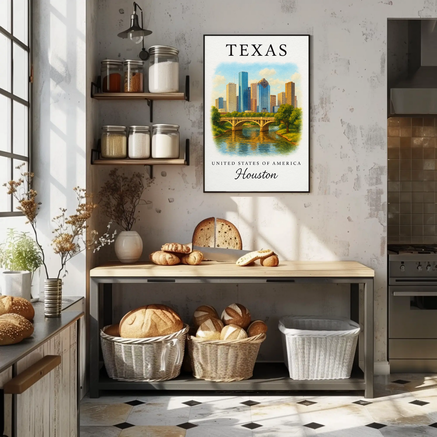 Texas, Houston Signature Series Vintage Travel Poster