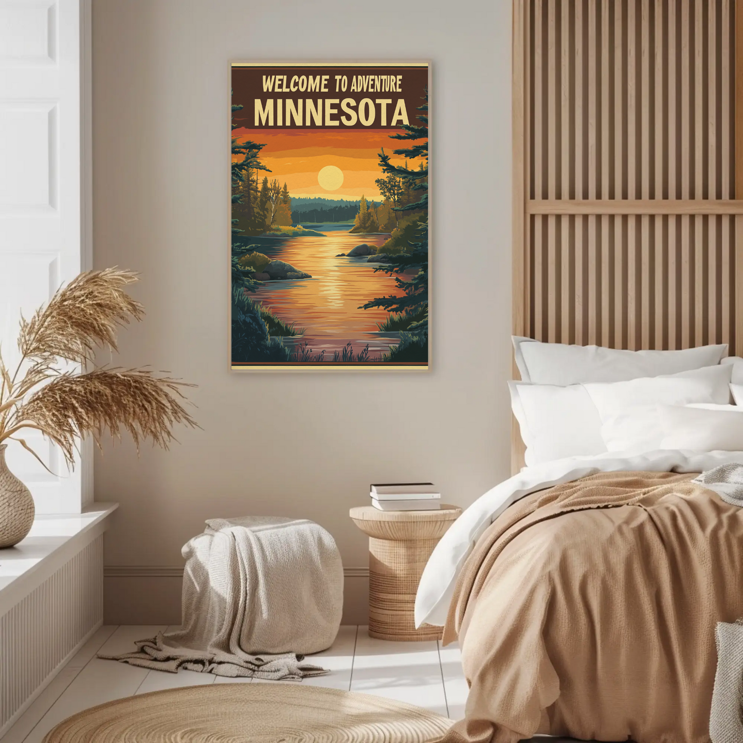Welcome to Adventure - Minnesota Vintage Travel Poster