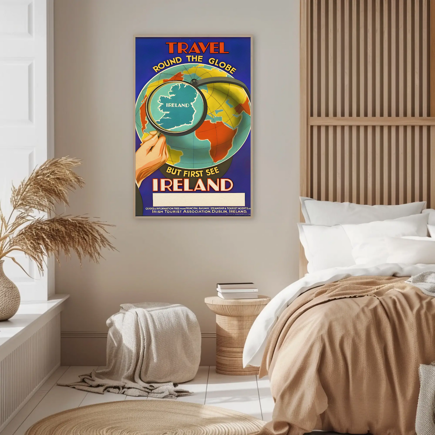 Vintage Poster - Travel Ireland Globe