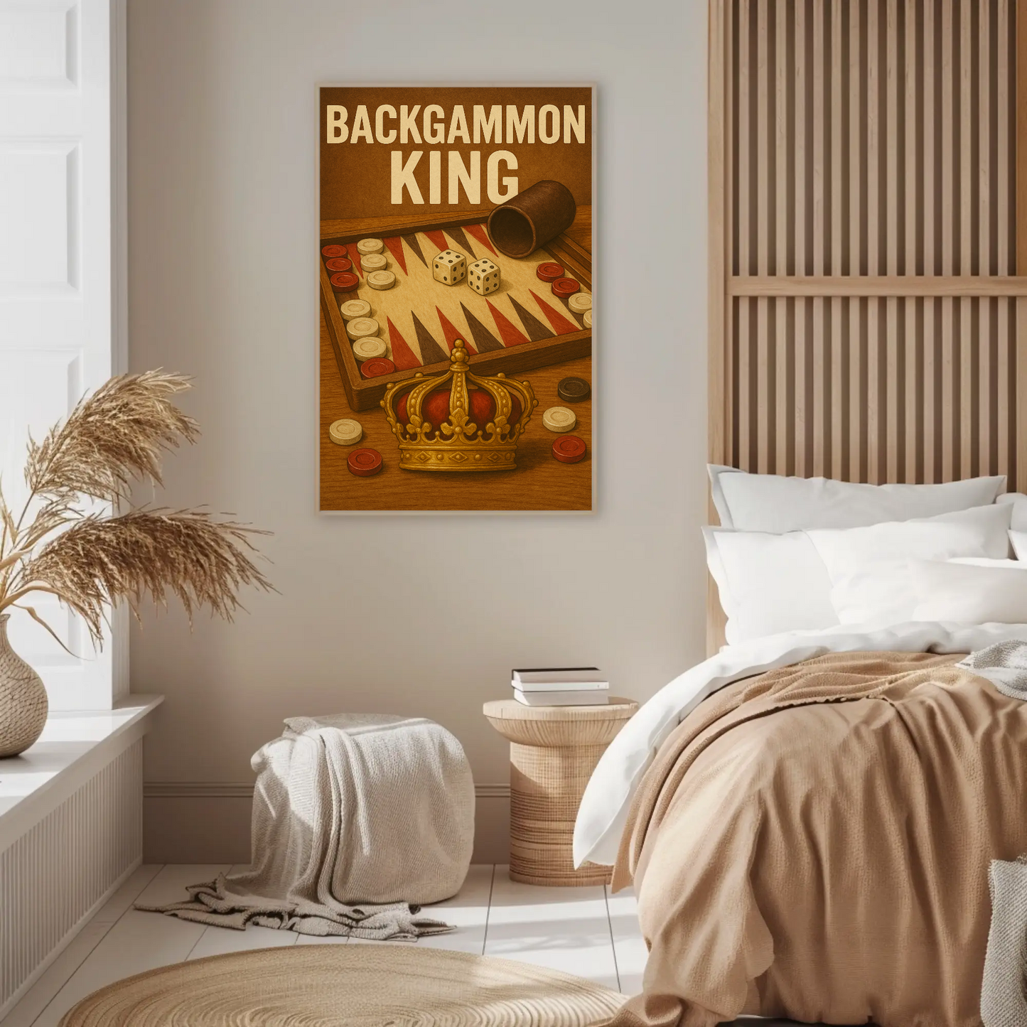 Backgammon King Vintage Poster