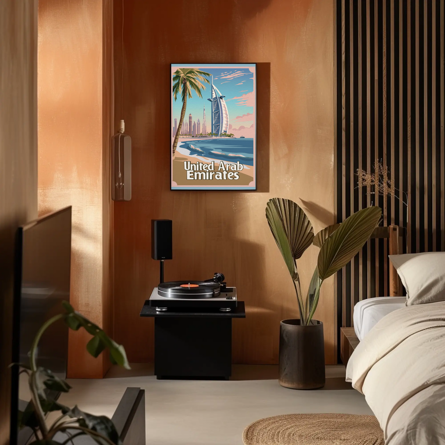Dubai's Modern Skyline United Arab Emirates Poster