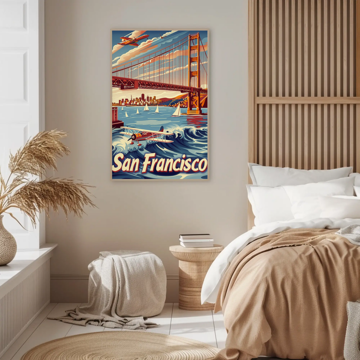 San Francisco Golden Gate Bridge Vintage Poster