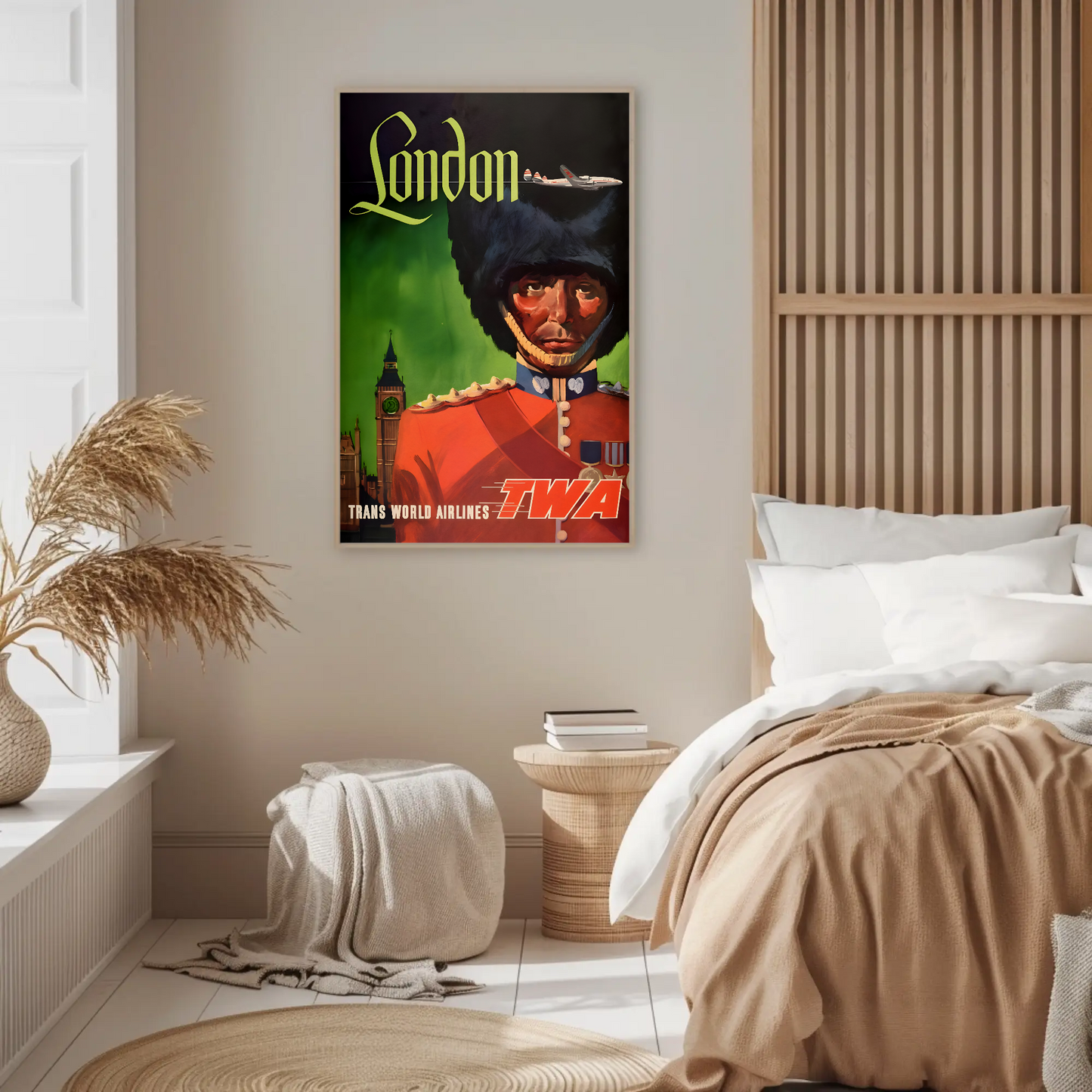 London Trans World Airlines Vintage Poster
