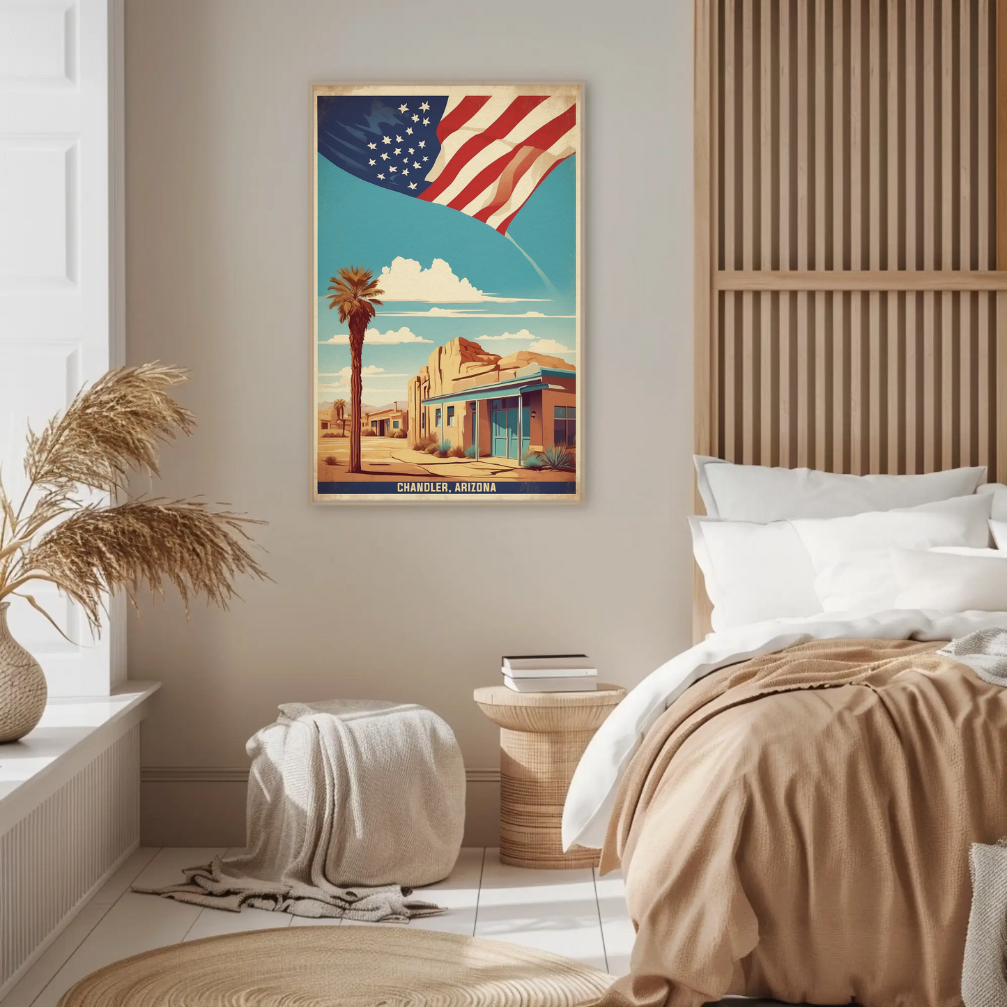 Chandler Arizona American Pride Vintage Travel Poster