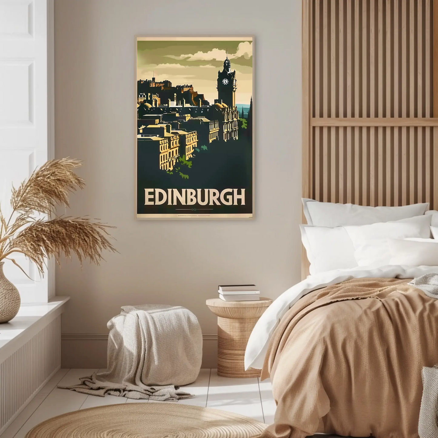 Edinburgh, Scotland Vintage Style Poster