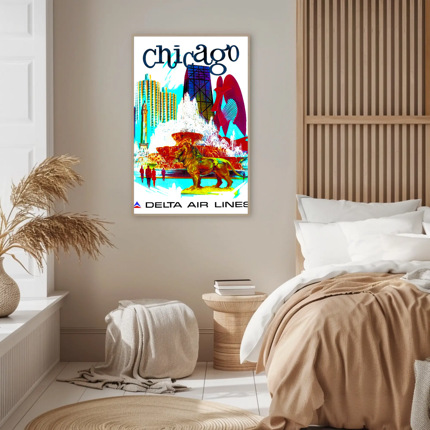 Chicago Vintage Travel Air Lines Poster