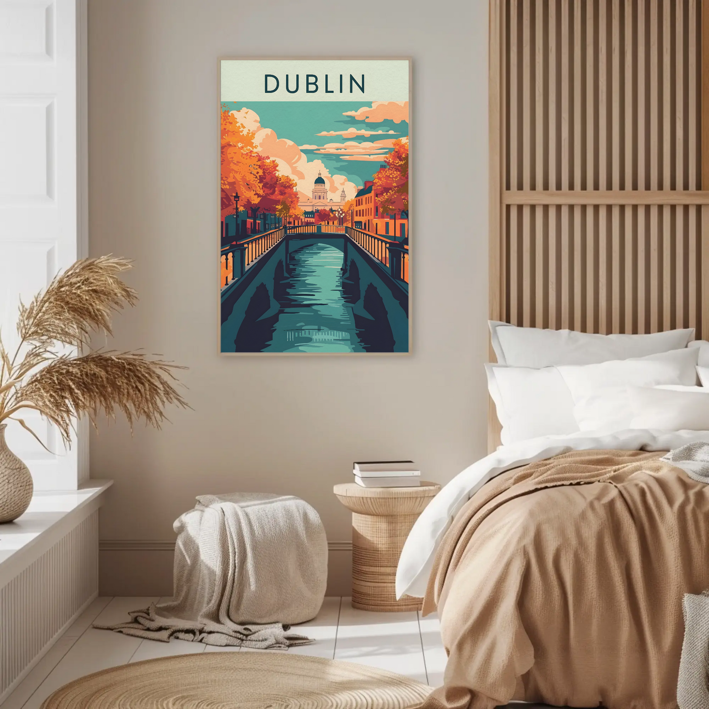 Vintage Poster - Dublin Autumn Canal