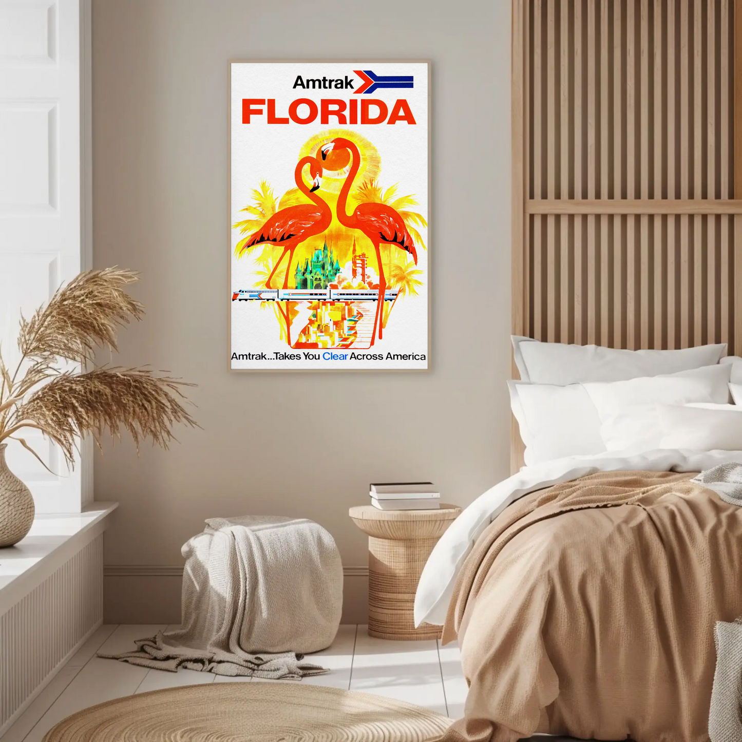 Amtrak Florida Vintage Poster