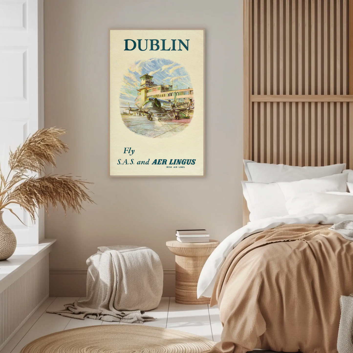 Vintage Poster - Dublin Aer Lingus Airport