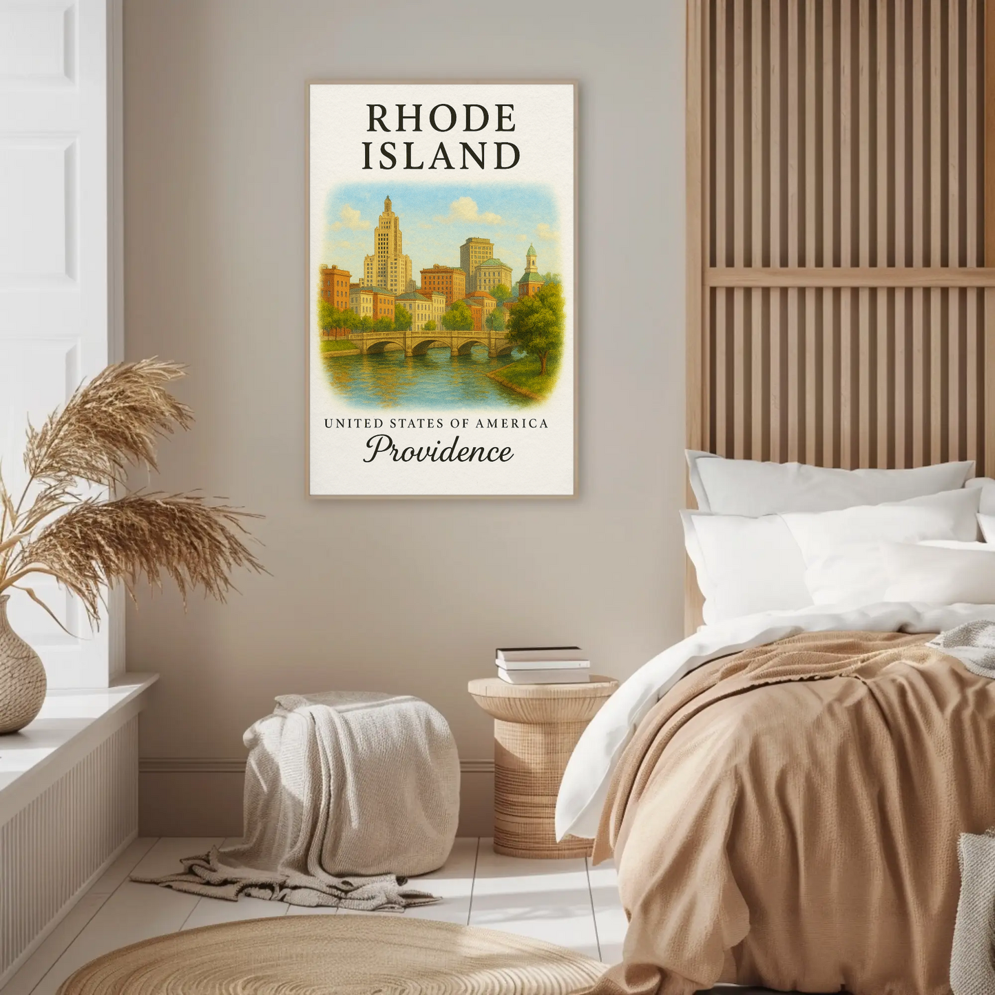 Rhode Island, Providence Signature Series Vintage Travel Poster