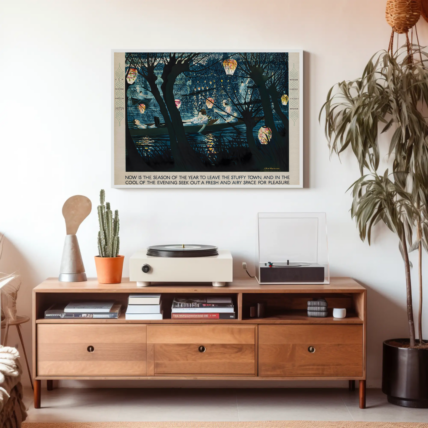 London's Underground - Evening River Journey Poster