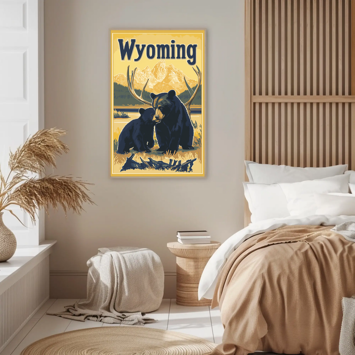 Wyoming Black Bear Vintage Poster