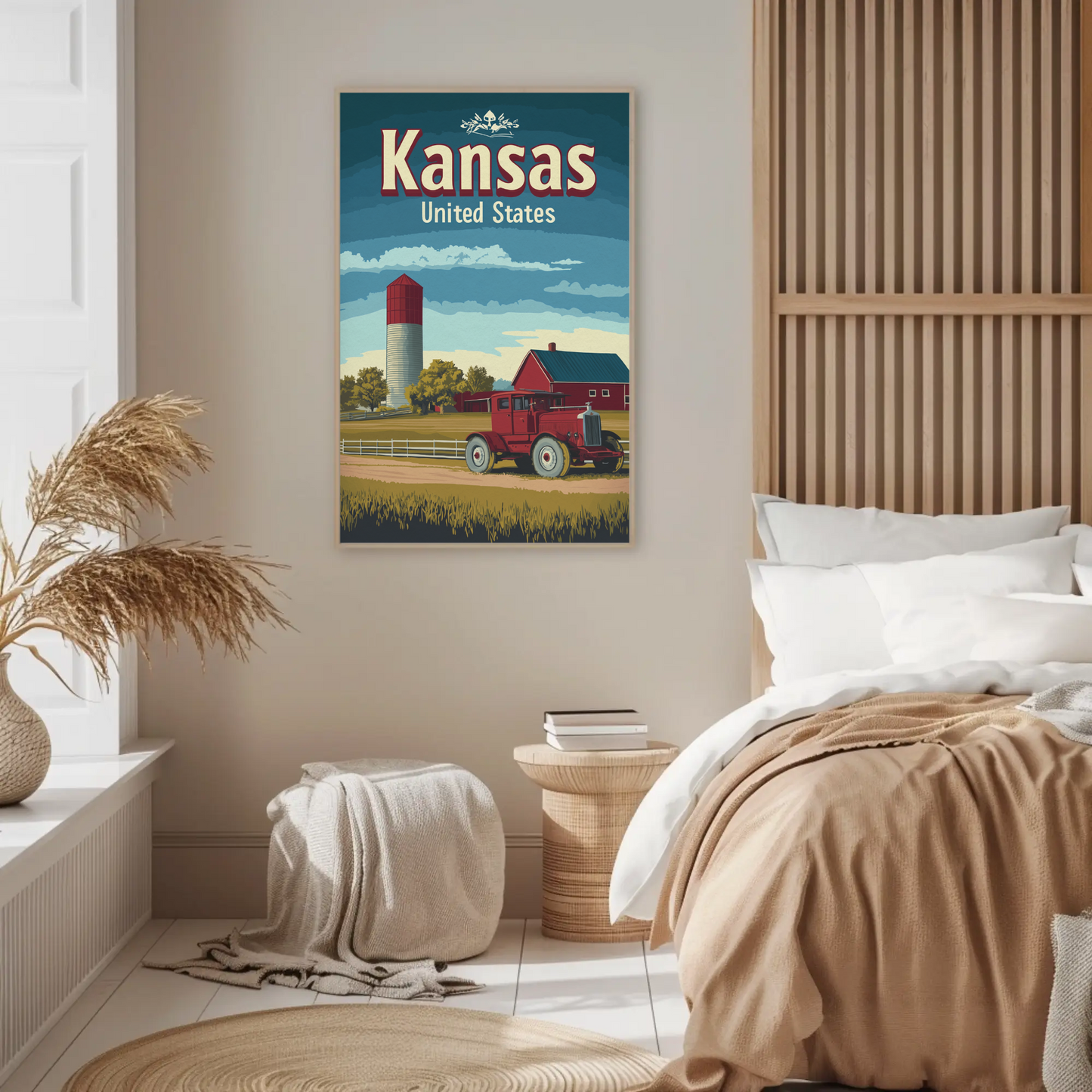 Kansas Farm Truck Vintage Poster