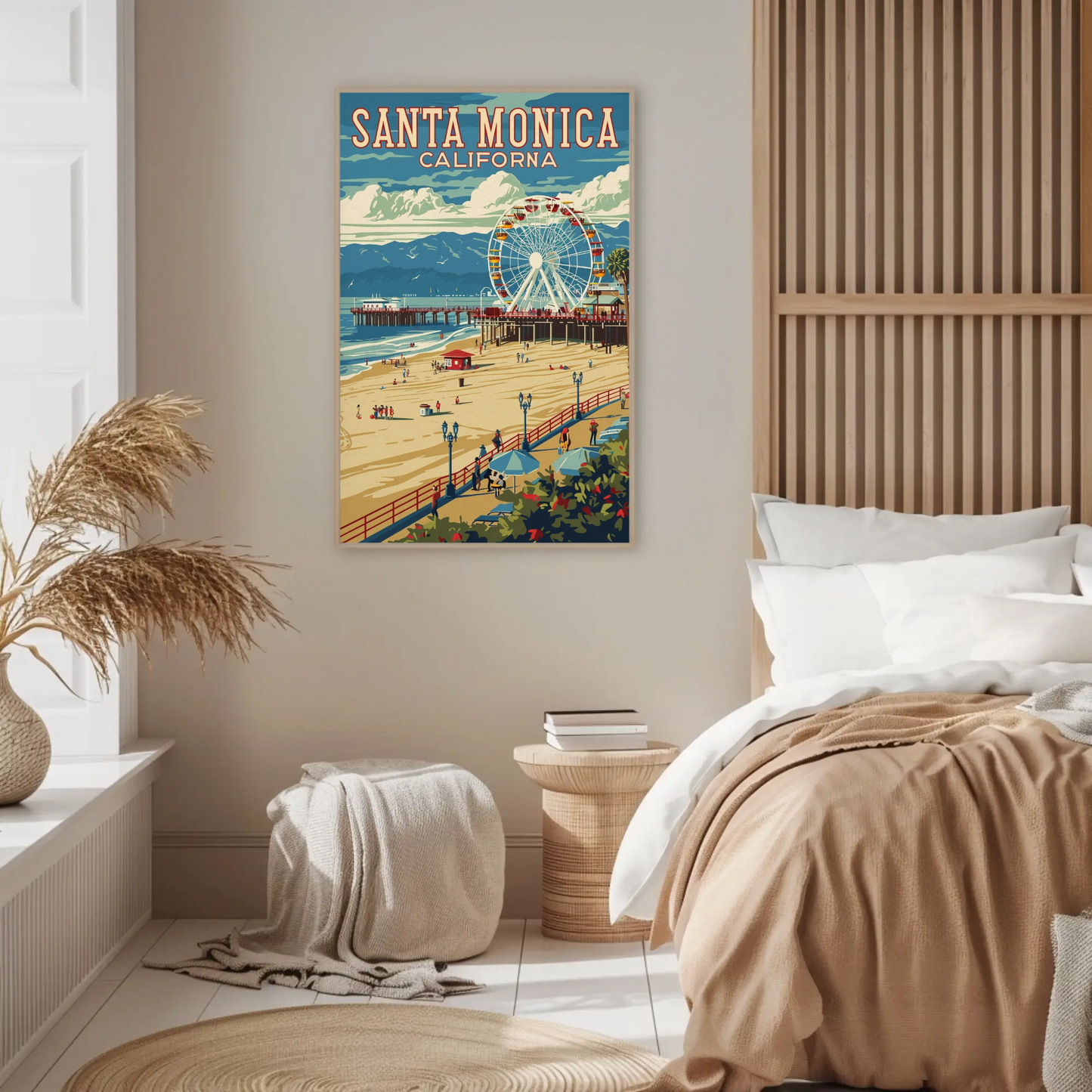 Santa Monica California Vintage Poster