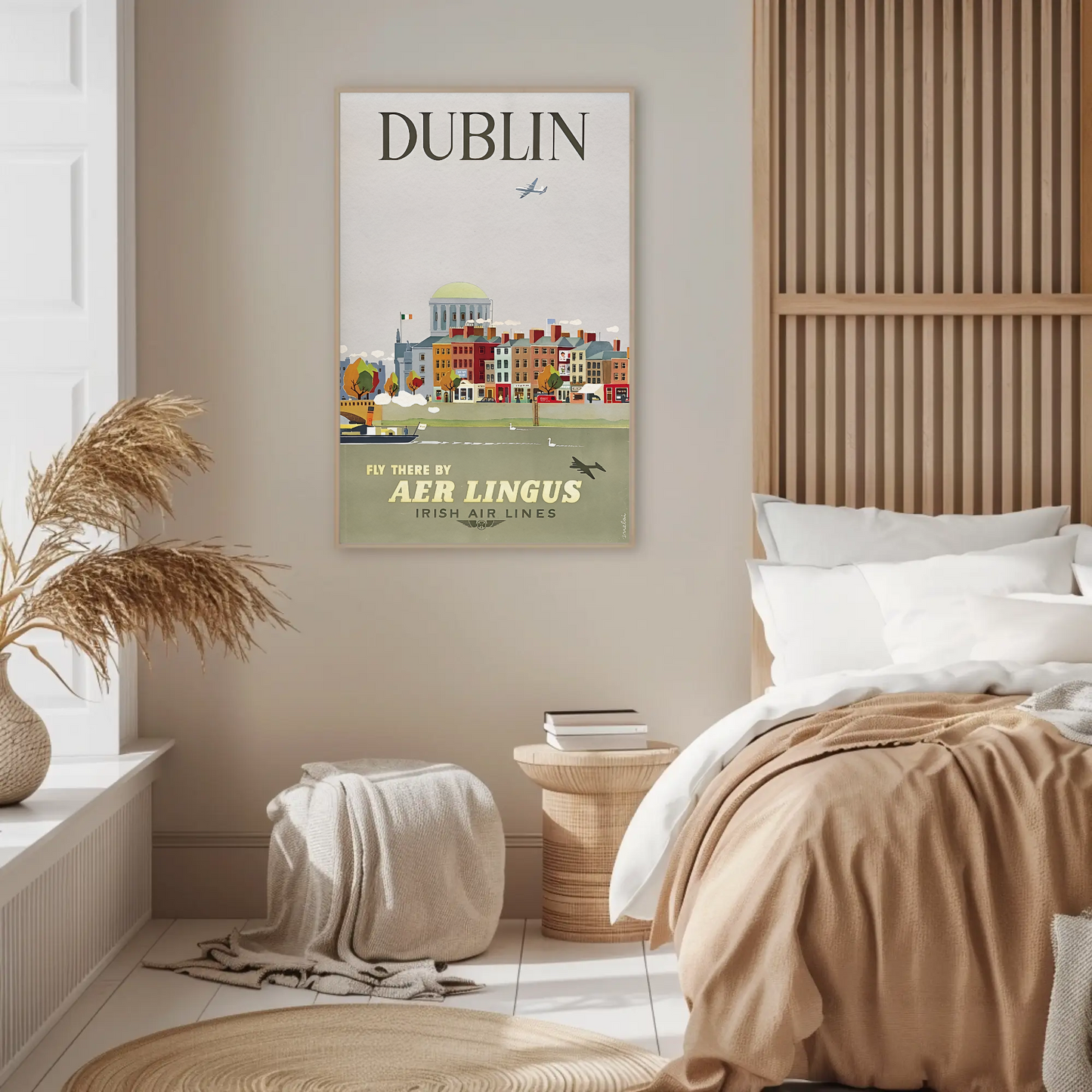 Vintage Poster - Dublin City by Aer Lingus
