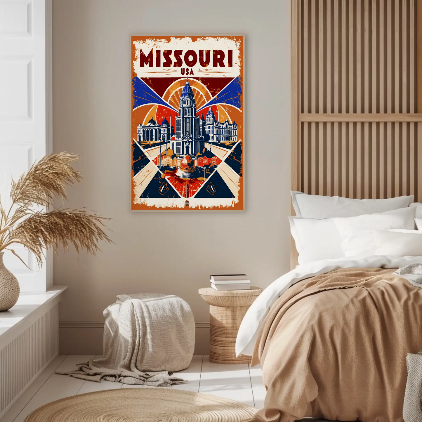Missouri USA Historic Dome Skyline Vintage Travel Poster