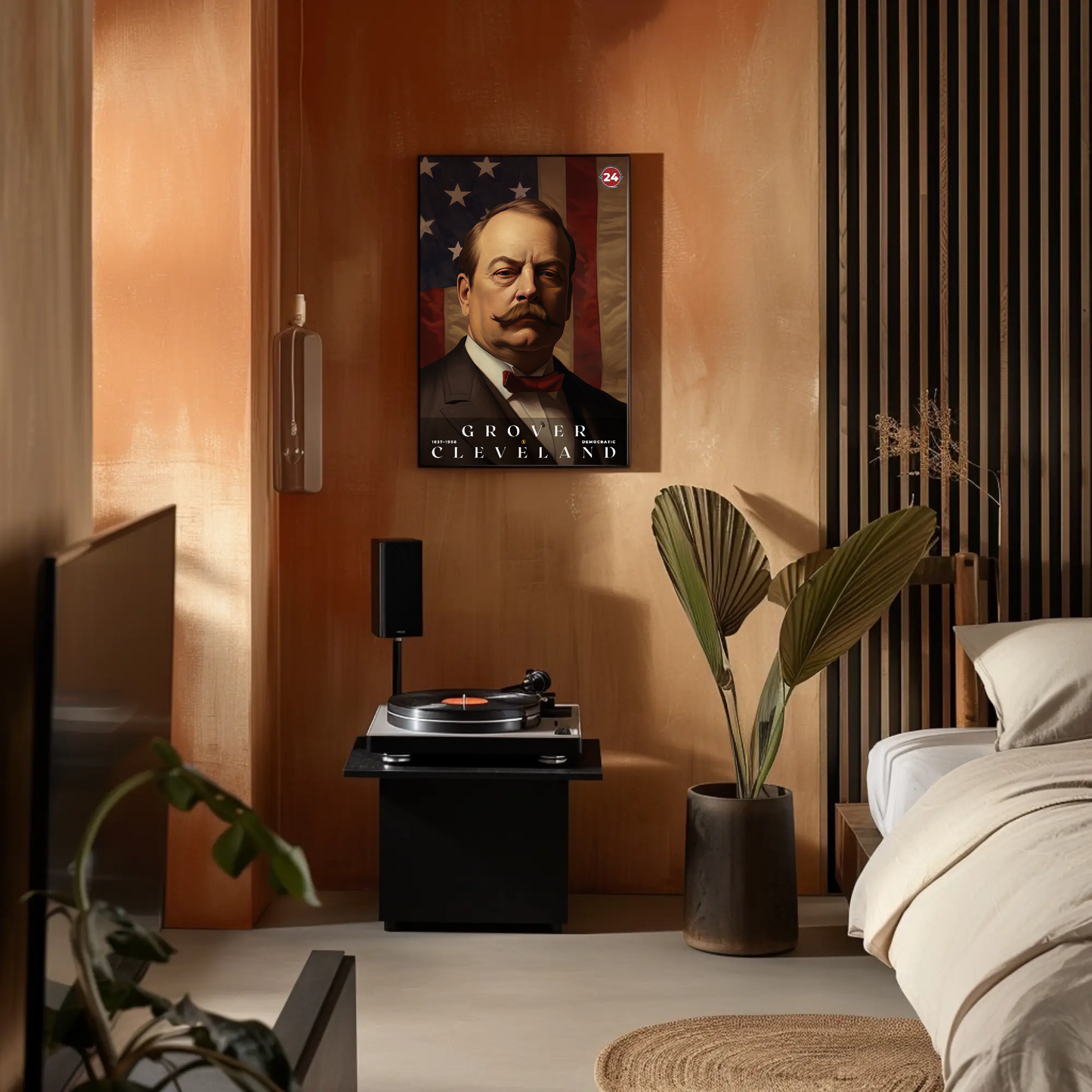 Grover Cleveland 24th President Of The United States Portrait